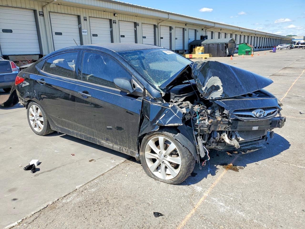 2013 Hyundai Accent Gls Black vin: KMHCU4AE9DU354984