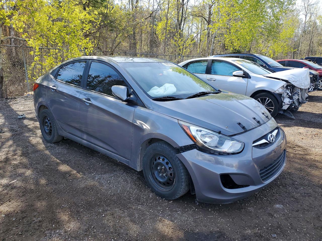 2014 Hyundai Accent Charcoal vin: KMHCU4AE9EU661489