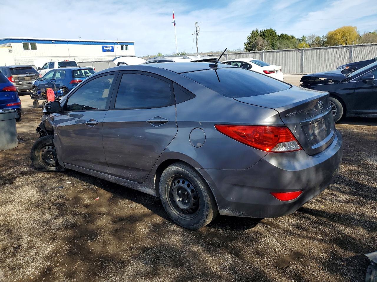 2014 Hyundai Accent Charcoal vin: KMHCU4AE9EU661489