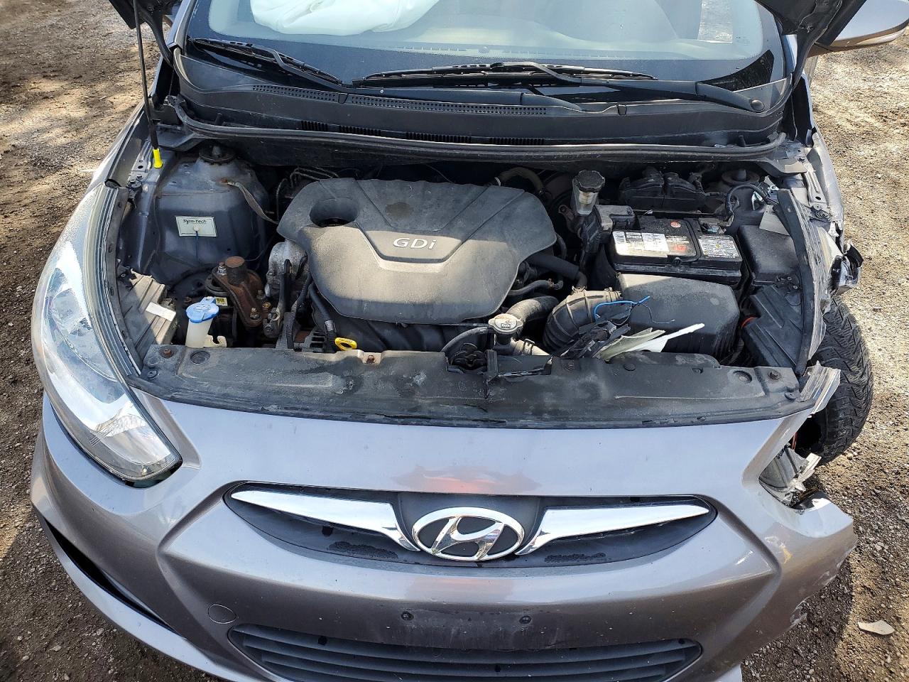 2014 Hyundai Accent Charcoal vin: KMHCU4AE9EU661489