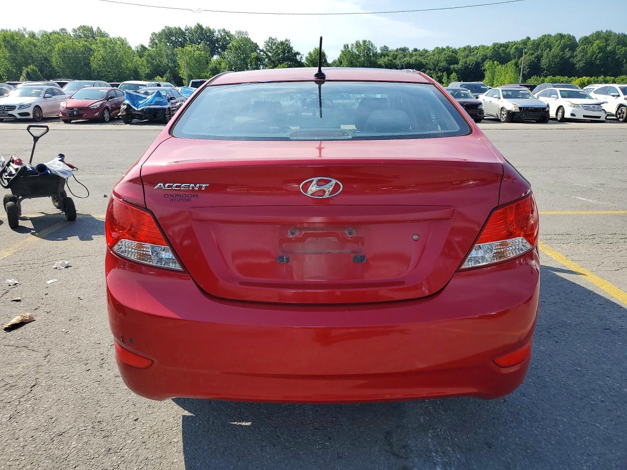 2014 Hyundai Accent Gls Red vin: KMHCU4AE9EU753265