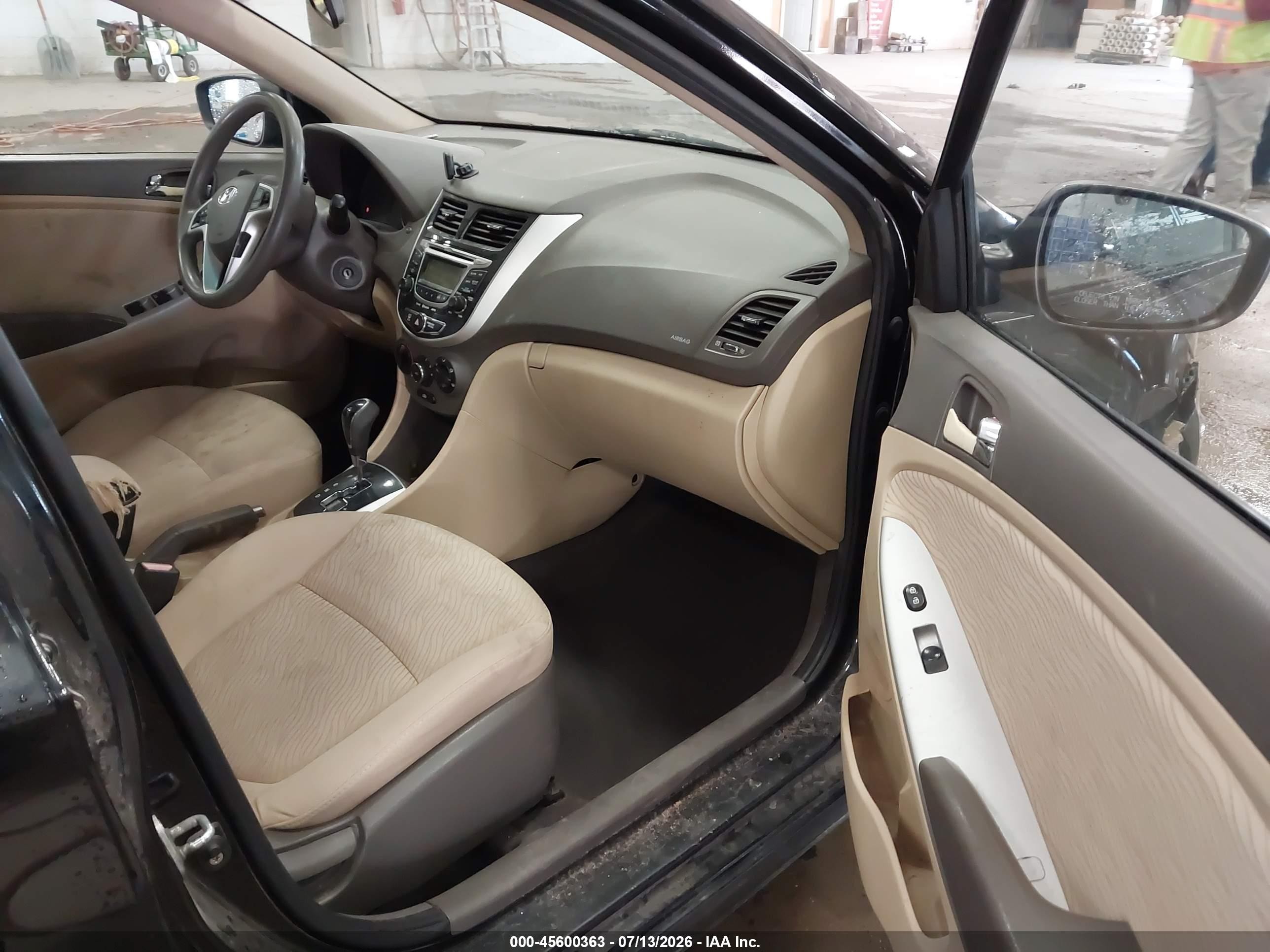 2012 Hyundai Accent Gls Black vin: KMHCU4AEXCU038461
