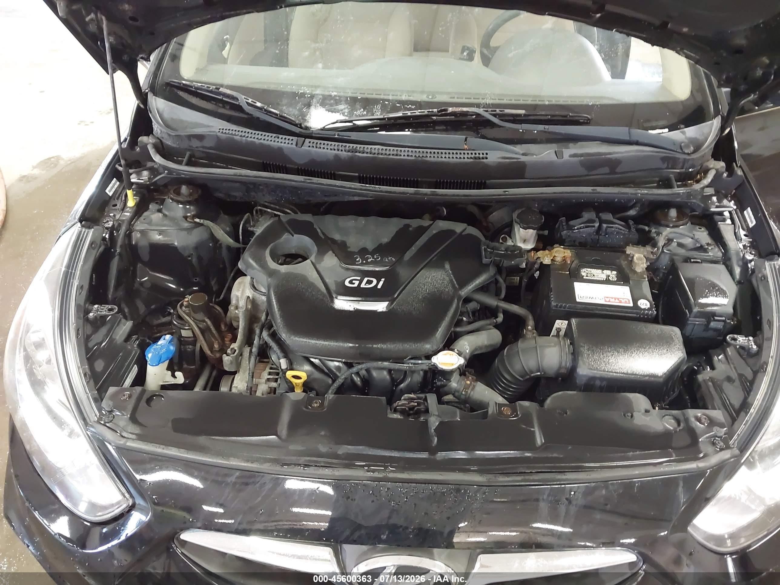 2012 Hyundai Accent Gls Black vin: KMHCU4AEXCU038461
