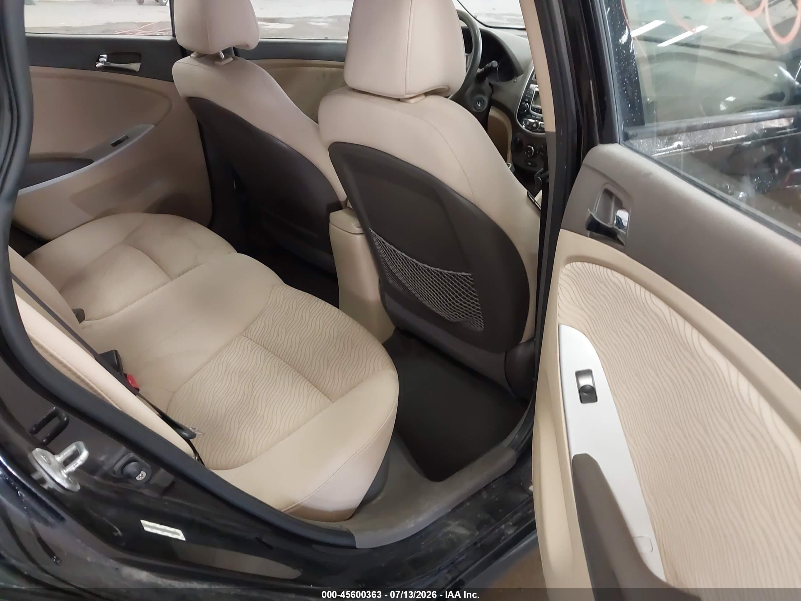 2012 Hyundai Accent Gls Black vin: KMHCU4AEXCU038461
