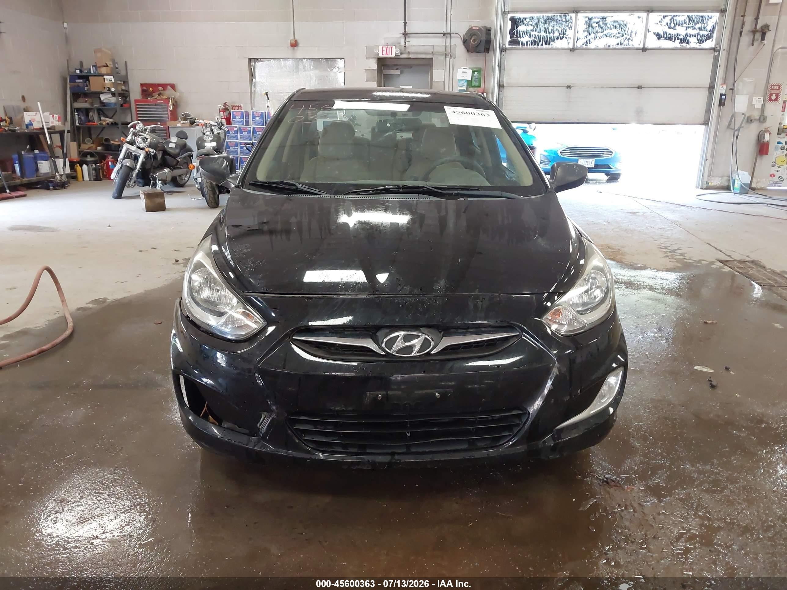 2012 Hyundai Accent Gls Black vin: KMHCU4AEXCU038461