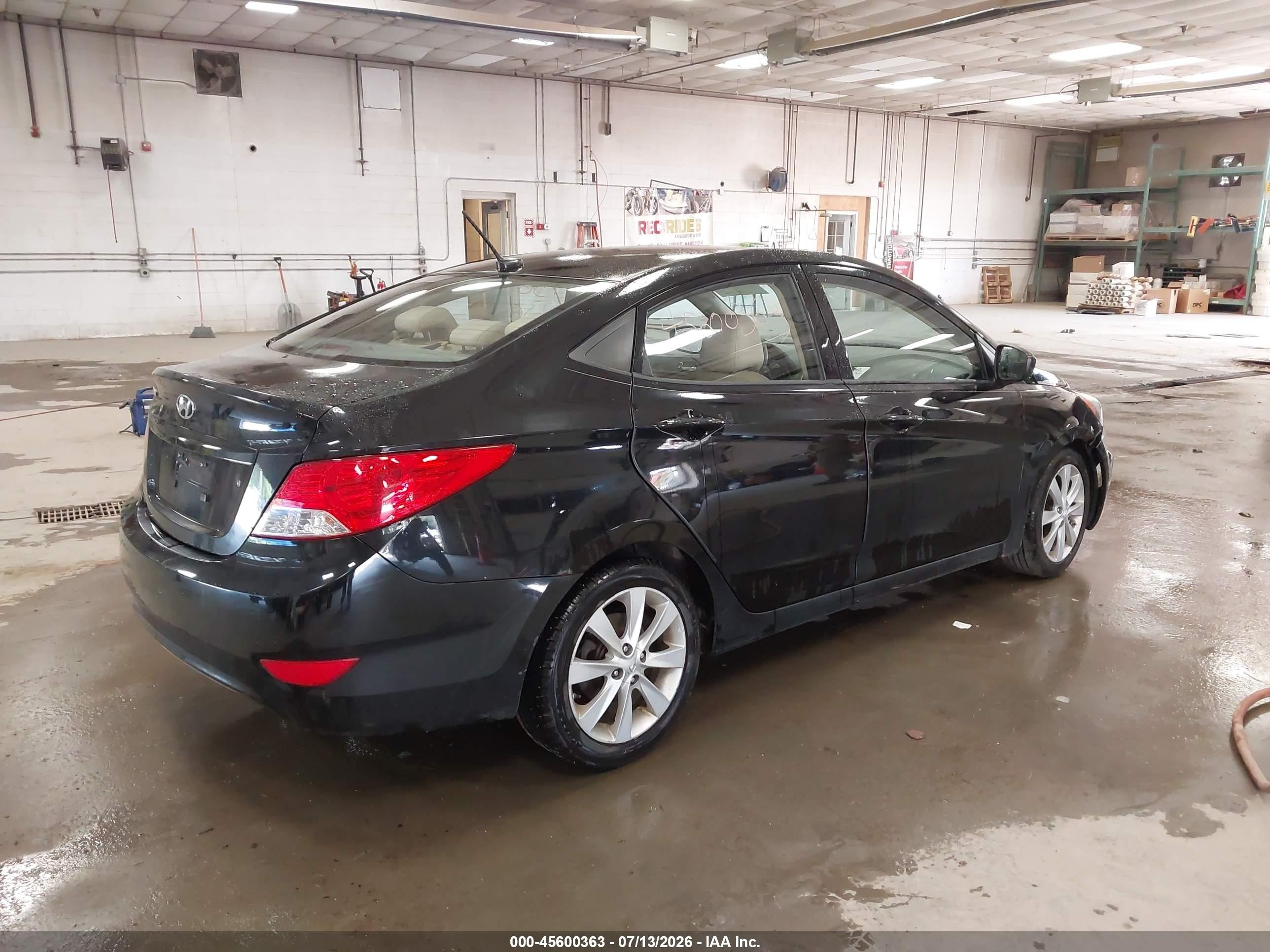 2012 Hyundai Accent Gls Black vin: KMHCU4AEXCU038461