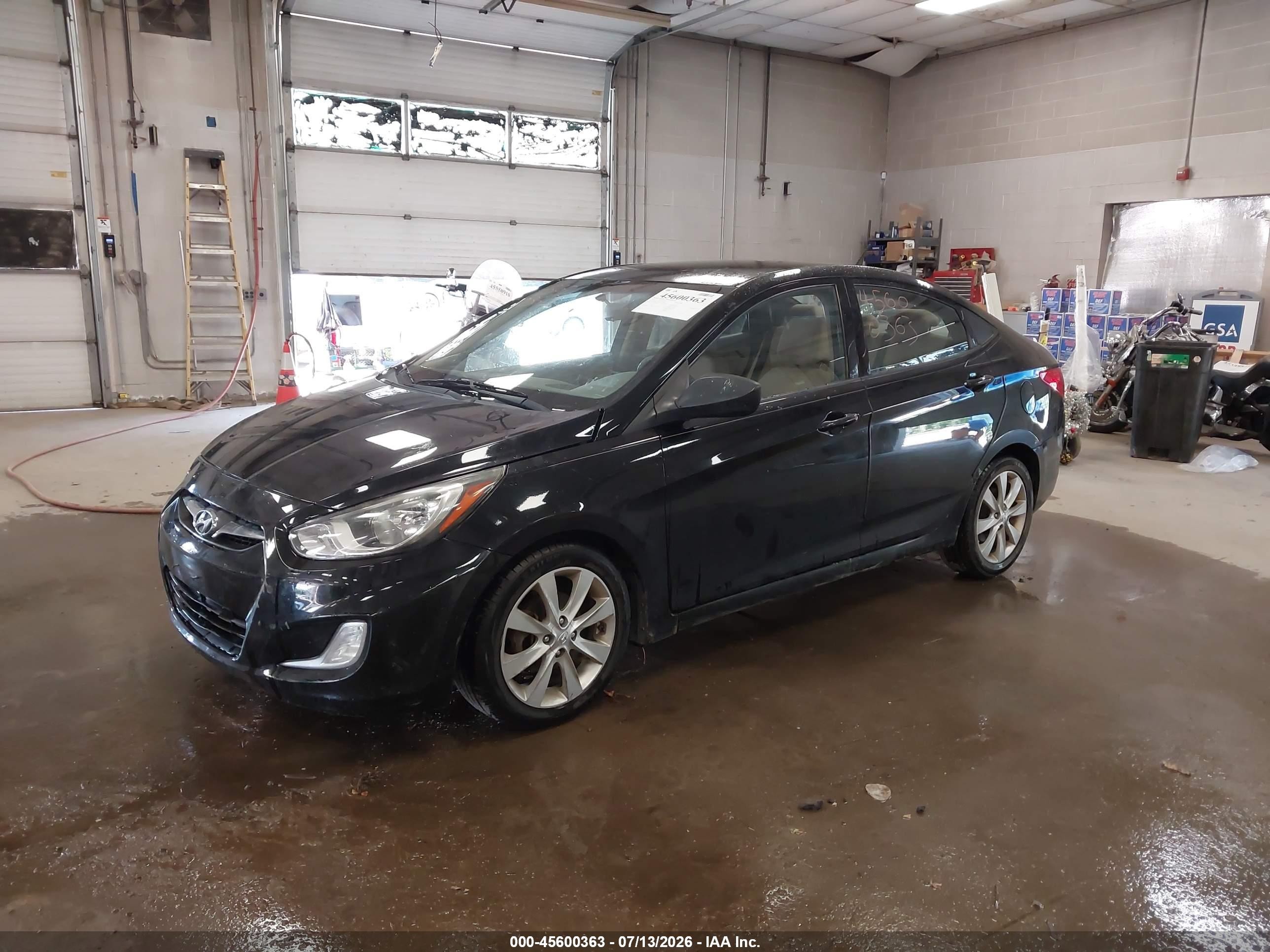 2012 Hyundai Accent Gls Black vin: KMHCU4AEXCU038461