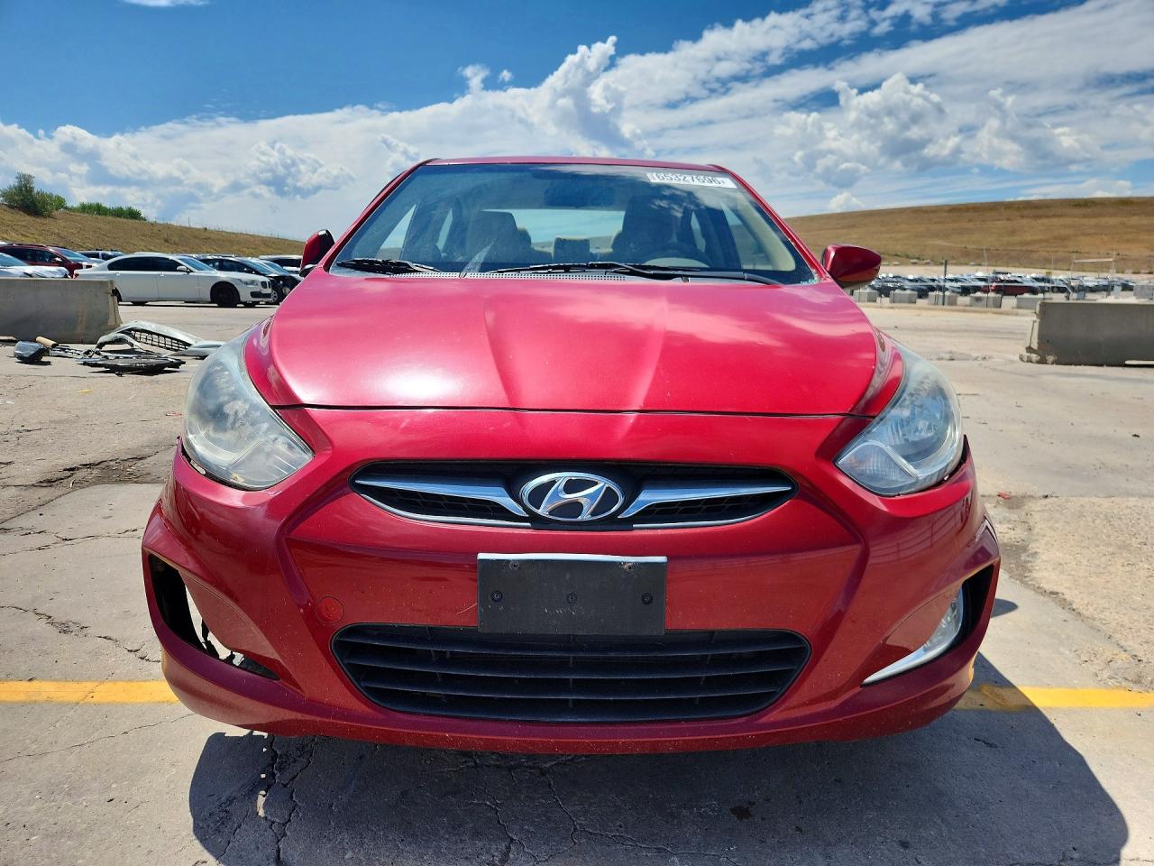 2012 Hyundai Accent Gls Red vin: KMHCU4AEXCU057883