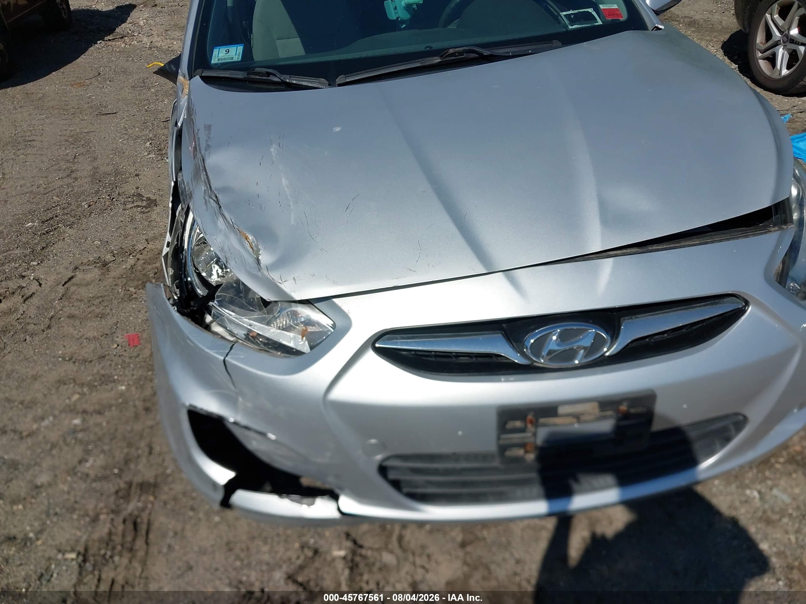 2012 Hyundai Accent Gls Gray vin: KMHCU4AEXCU160477