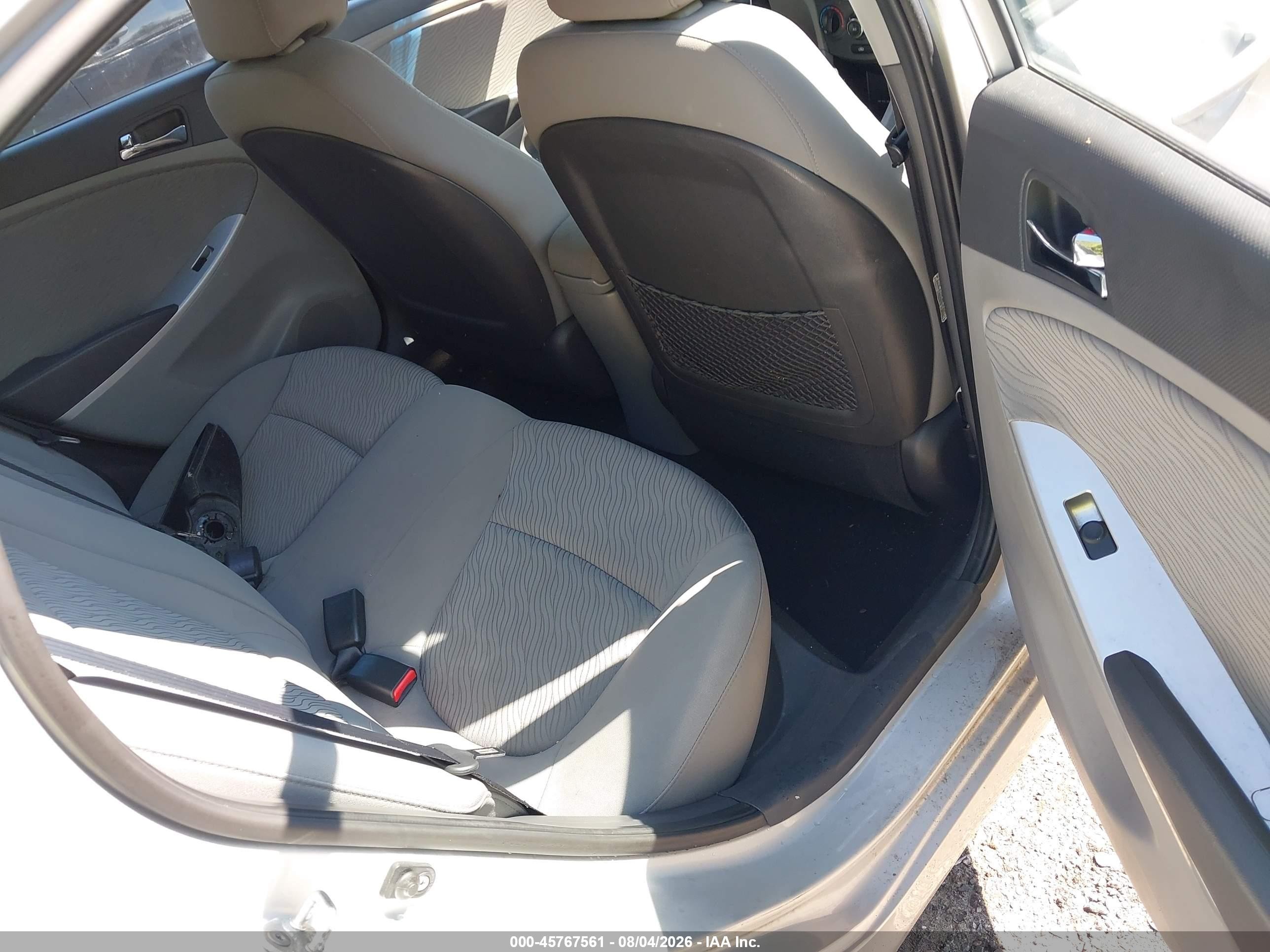 2012 Hyundai Accent Gls Gray vin: KMHCU4AEXCU160477