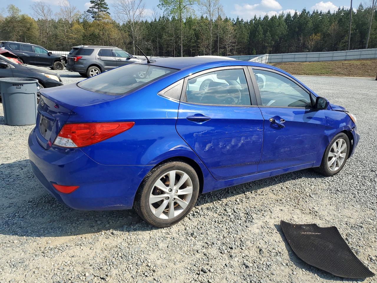 2013 Hyundai Accent Gls Blue vin: KMHCU4AEXDU461770