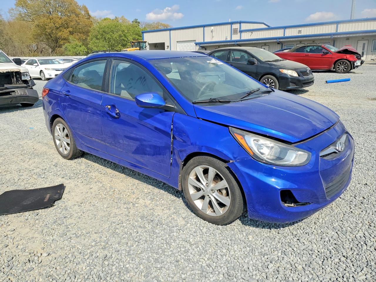 2013 Hyundai Accent Gls Blue vin: KMHCU4AEXDU461770