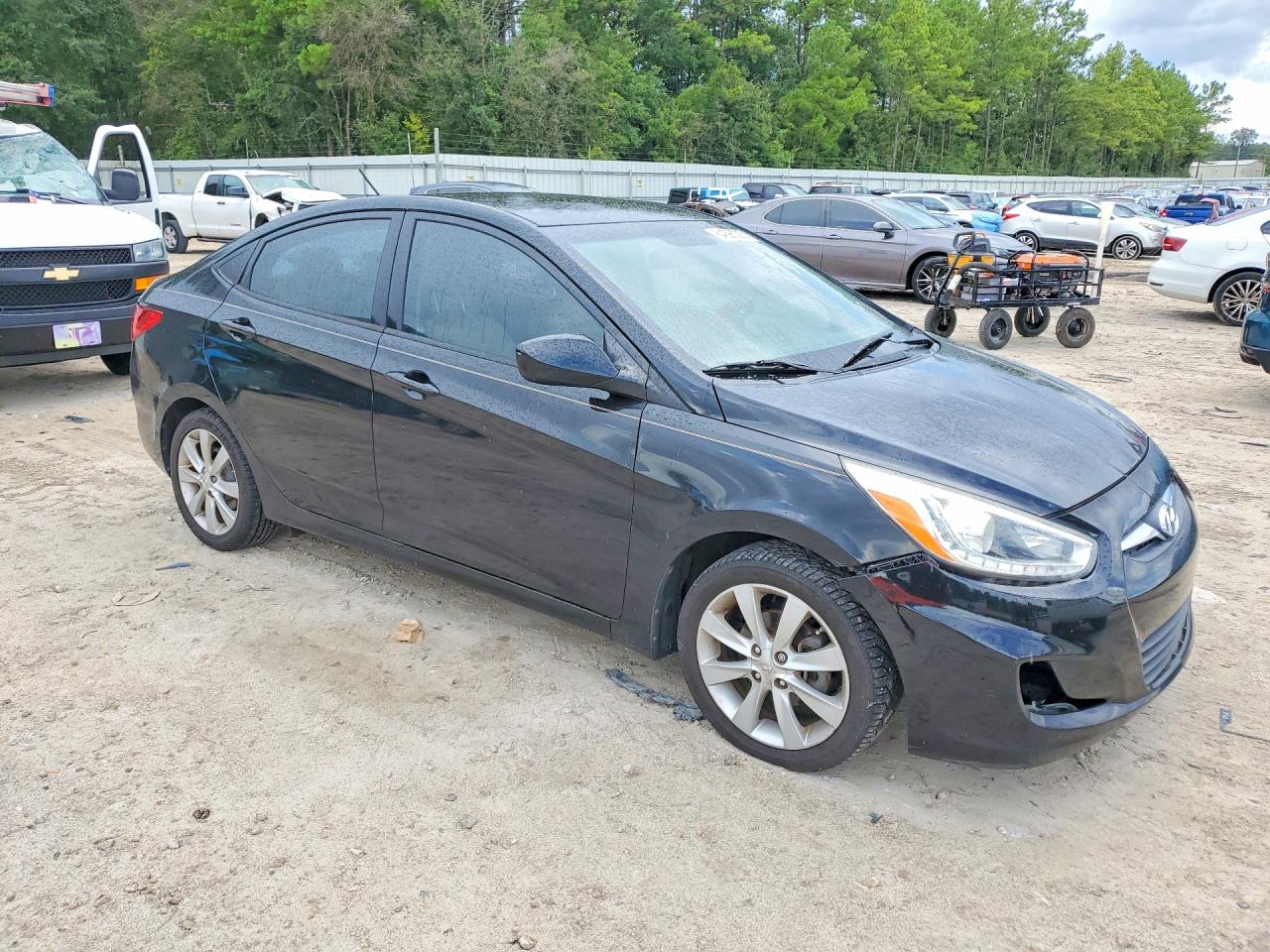 2014 Hyundai Accent Gls Black vin: KMHCU4AEXEU718962