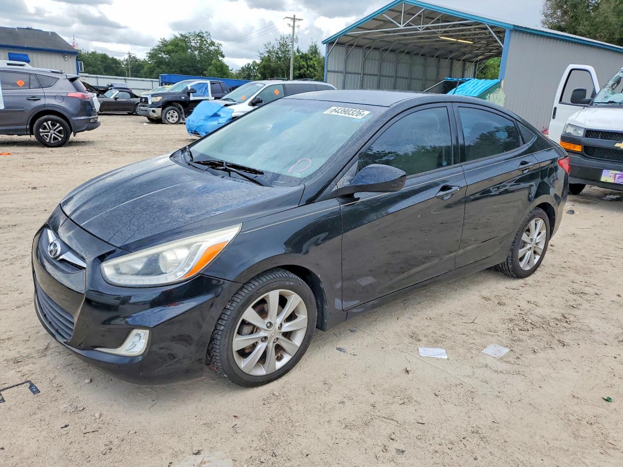 2014 Hyundai Accent Gls Black vin: KMHCU4AEXEU718962