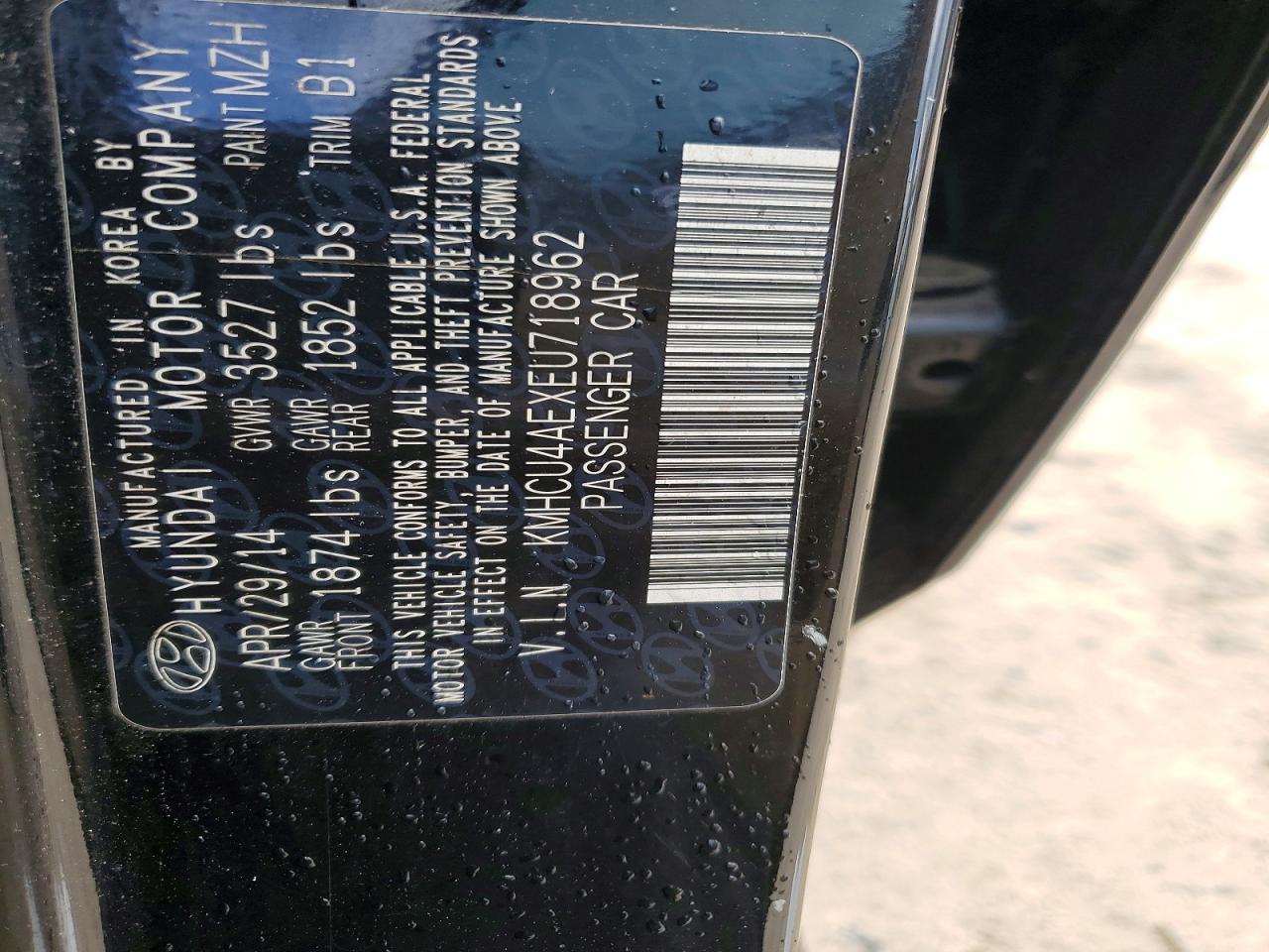 2014 Hyundai Accent Gls Black vin: KMHCU4AEXEU718962