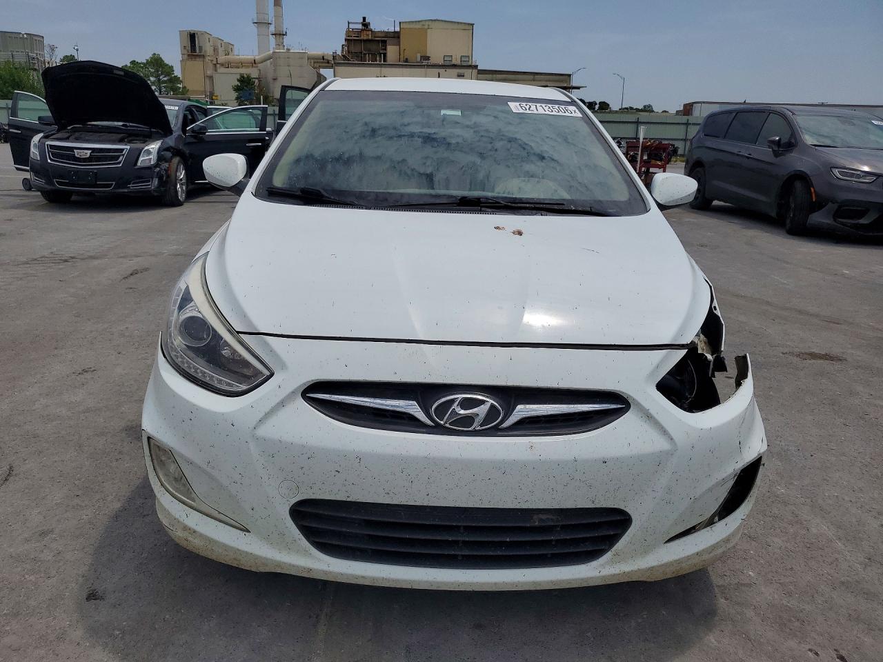 2014 Hyundai Accent Gls White vin: KMHCU4AEXEU760886