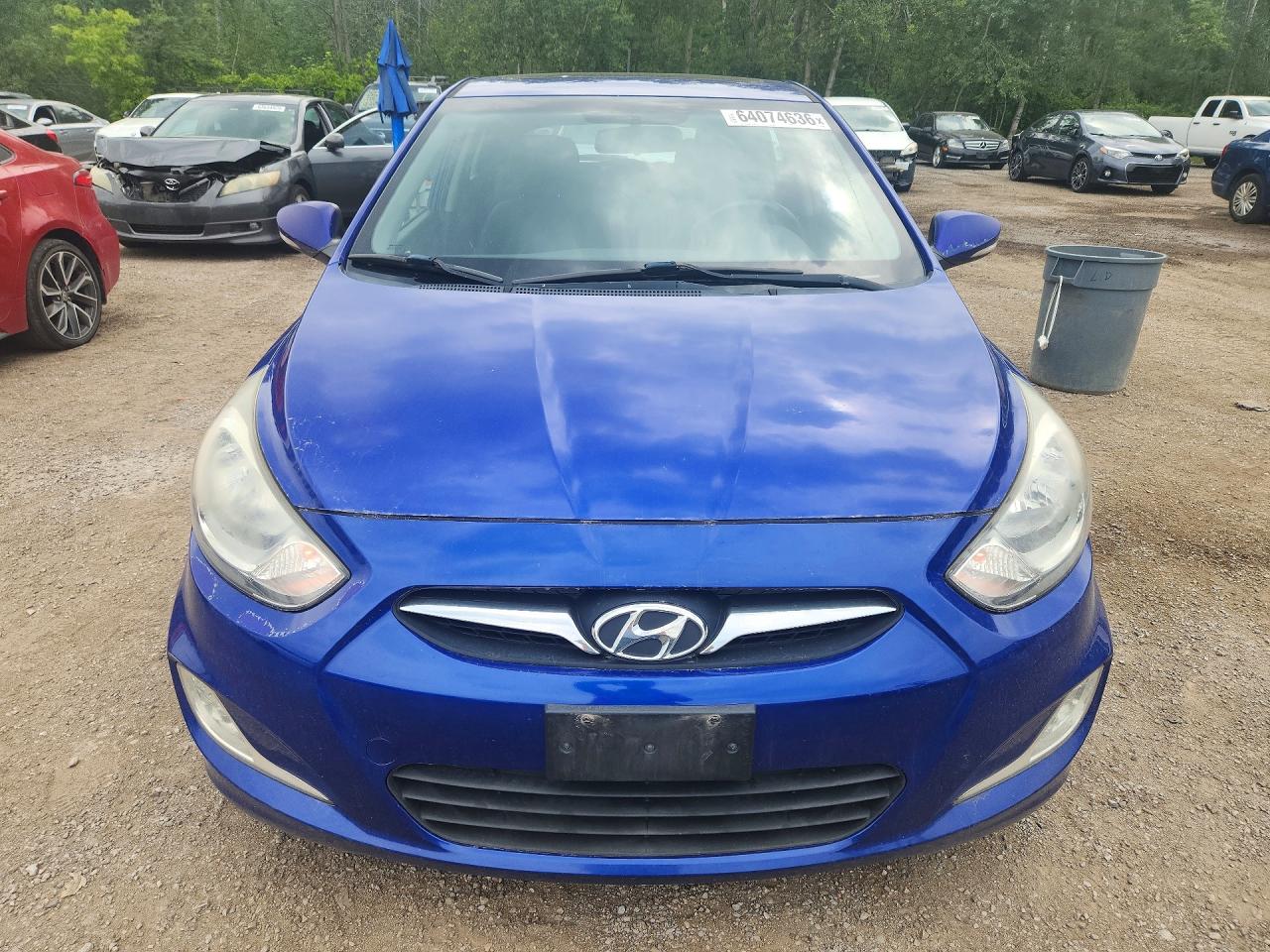 2012 Hyundai Accent Gls Blue vin: KMHCU5AE0CU032223