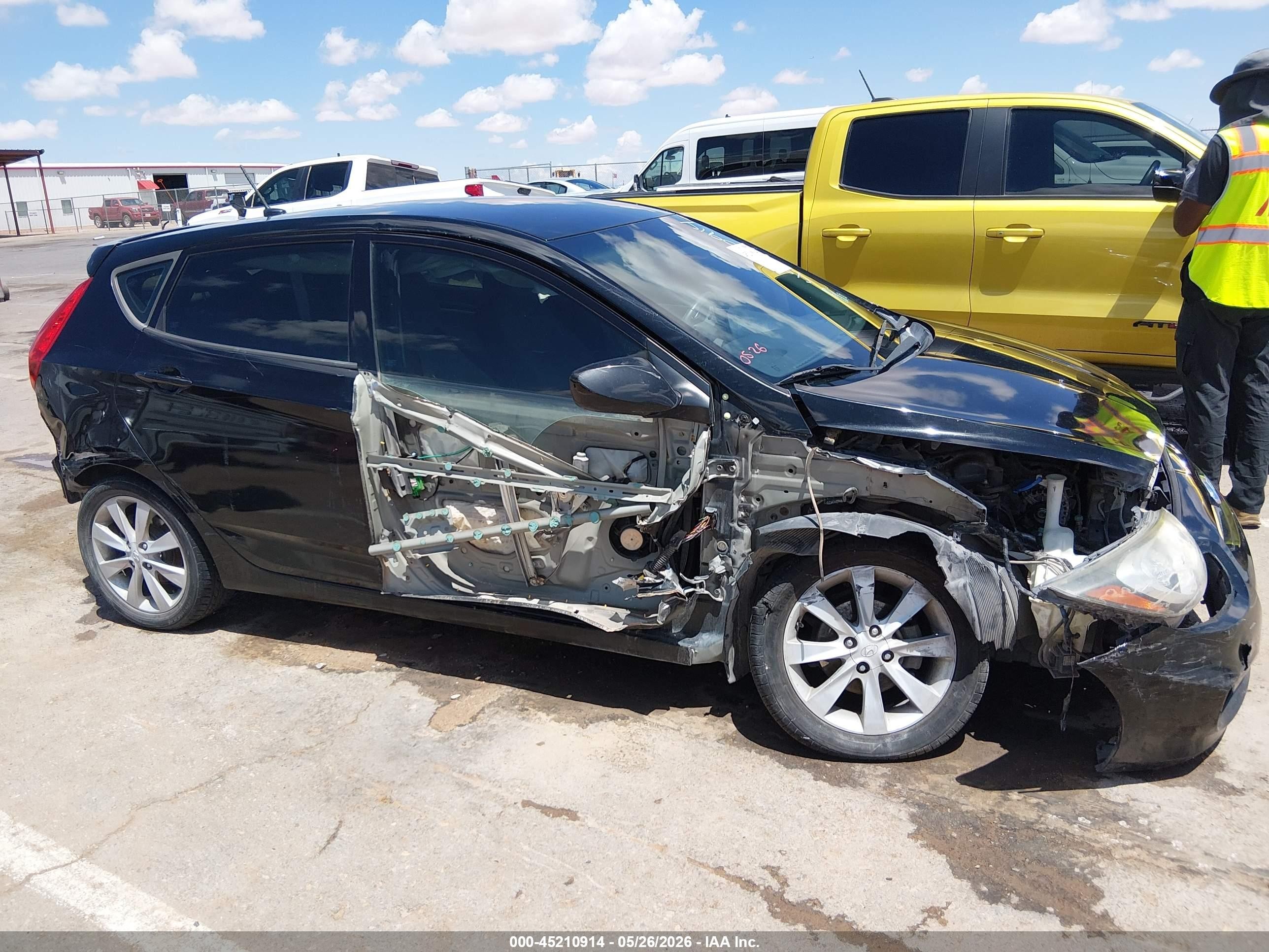 2012 Hyundai Accent Se Black vin: KMHCU5AE0CU037857