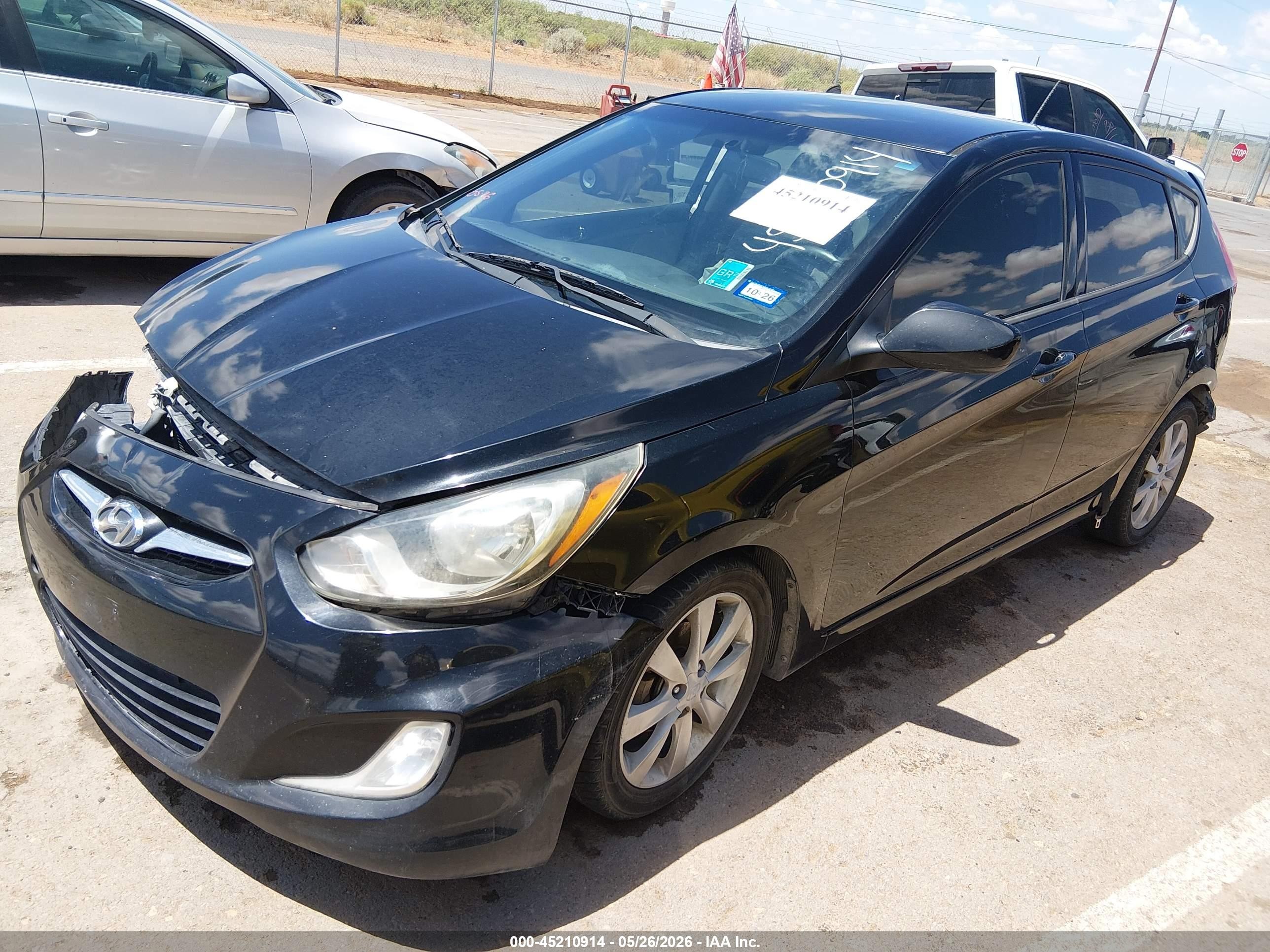 2012 Hyundai Accent Se Black vin: KMHCU5AE0CU037857