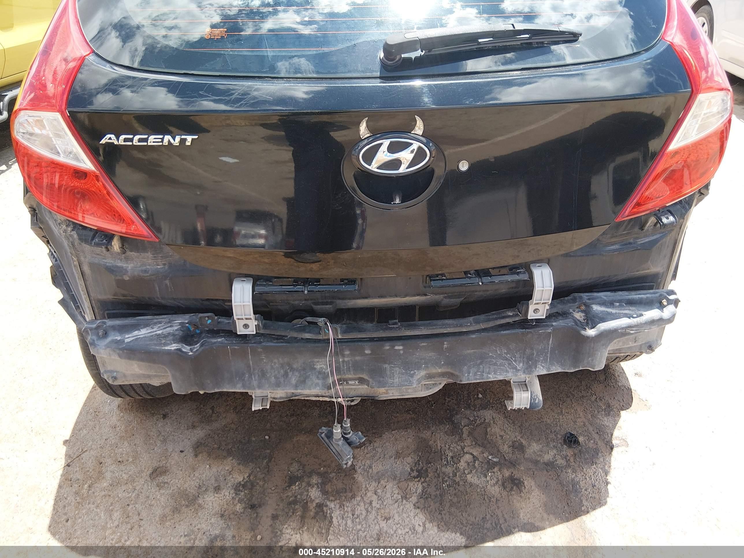 2012 Hyundai Accent Se Black vin: KMHCU5AE0CU037857