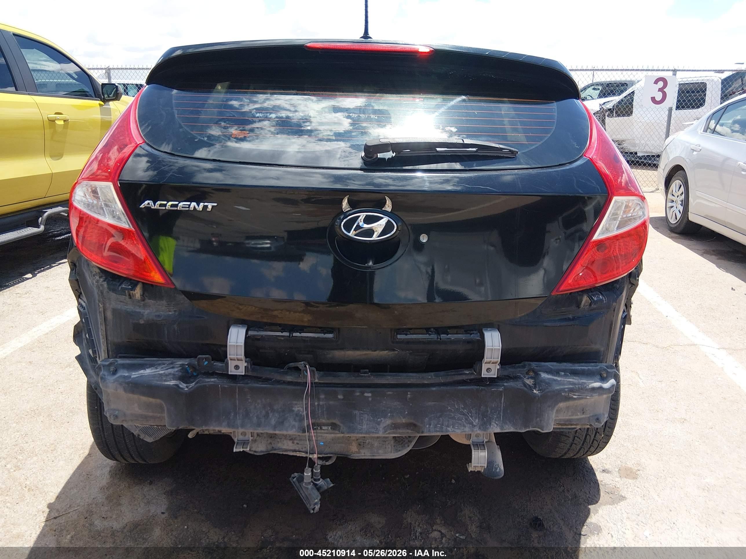 2012 Hyundai Accent Se Black vin: KMHCU5AE0CU037857