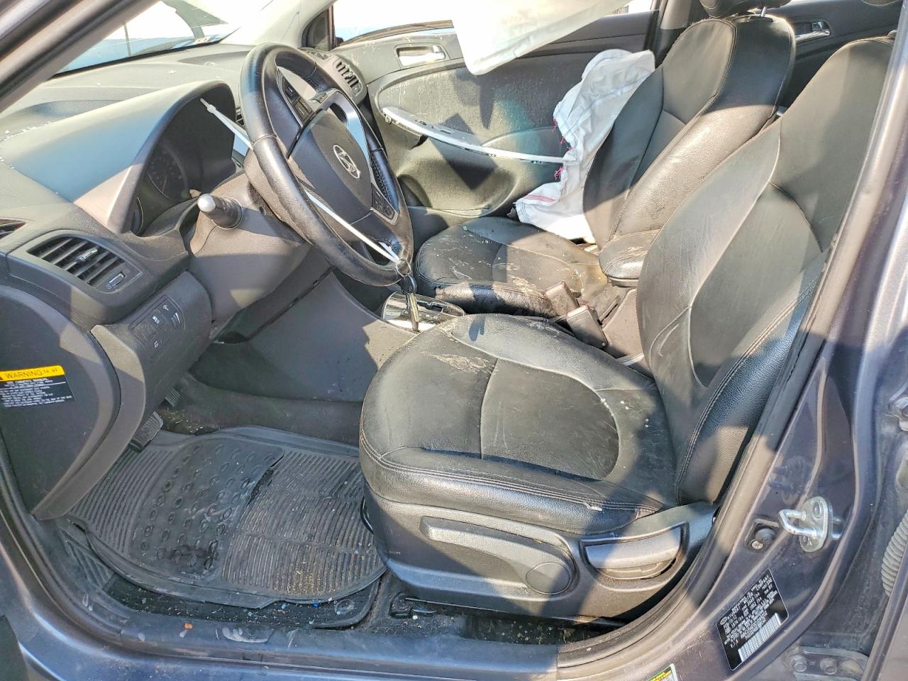 2012 Hyundai Accent Se Gray vin: KMHCU5AE0CU049202
