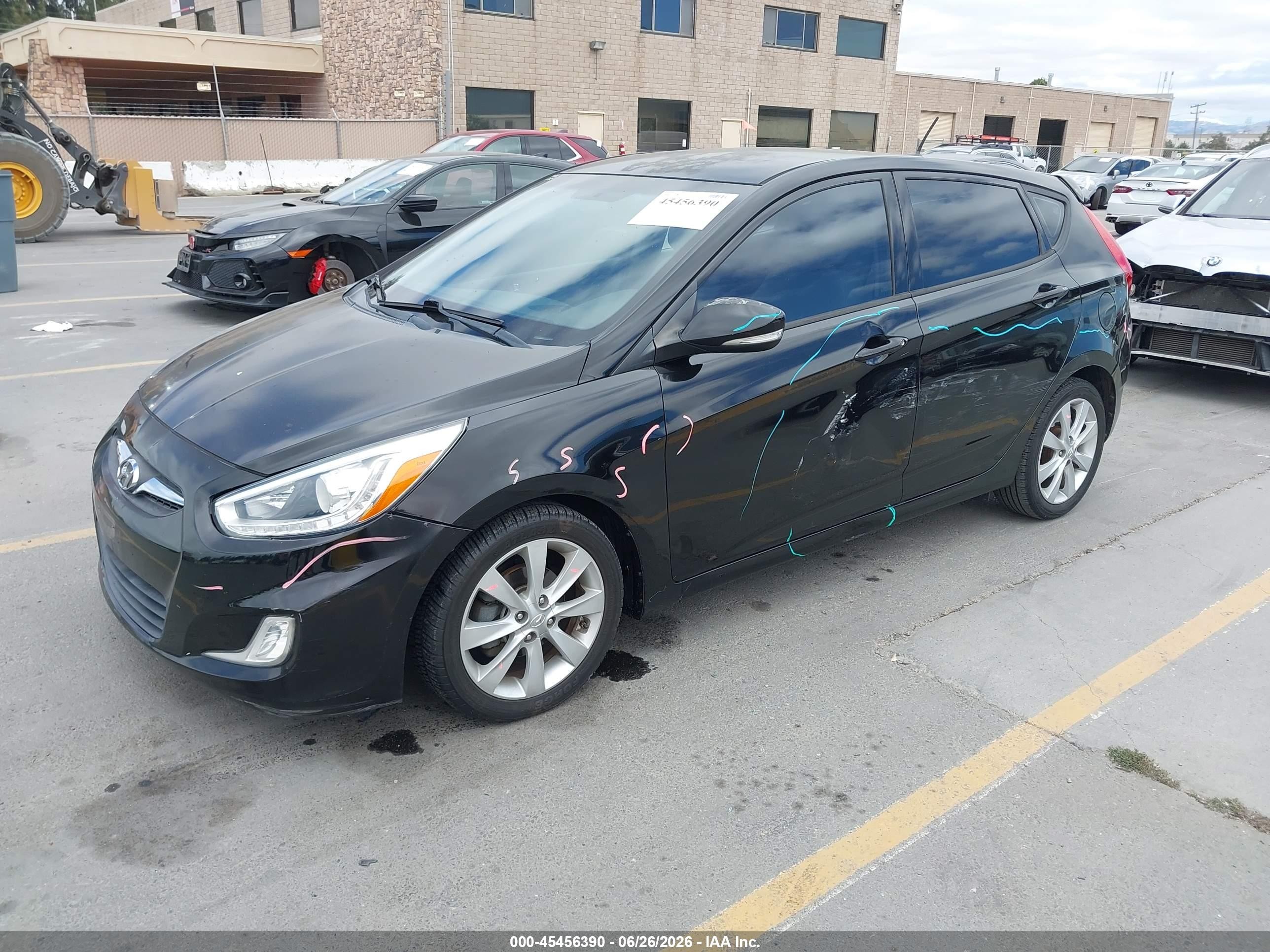 2014 Hyundai Accent Se Black vin: KMHCU5AE0EU141932
