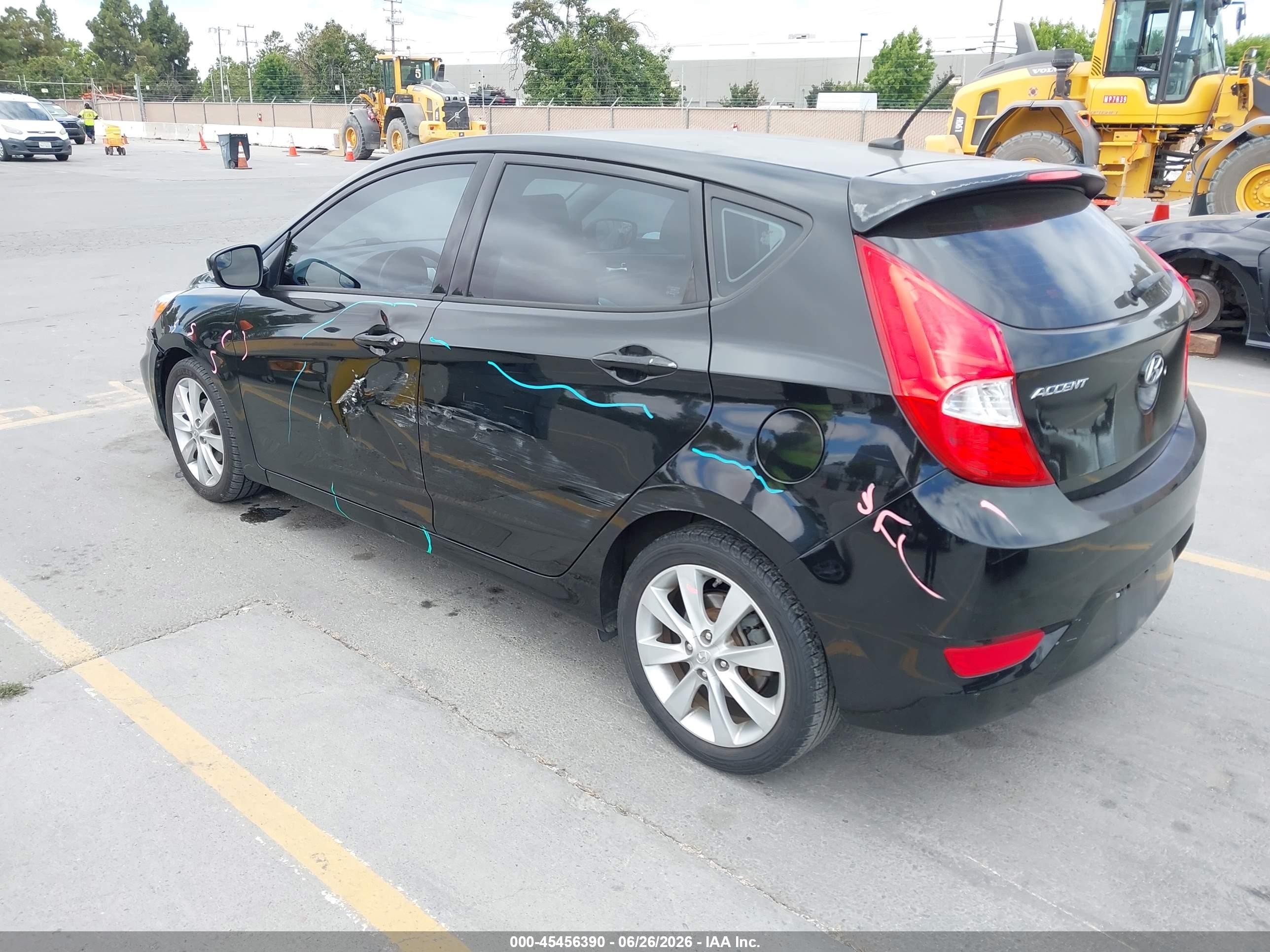2014 Hyundai Accent Se Black vin: KMHCU5AE0EU141932