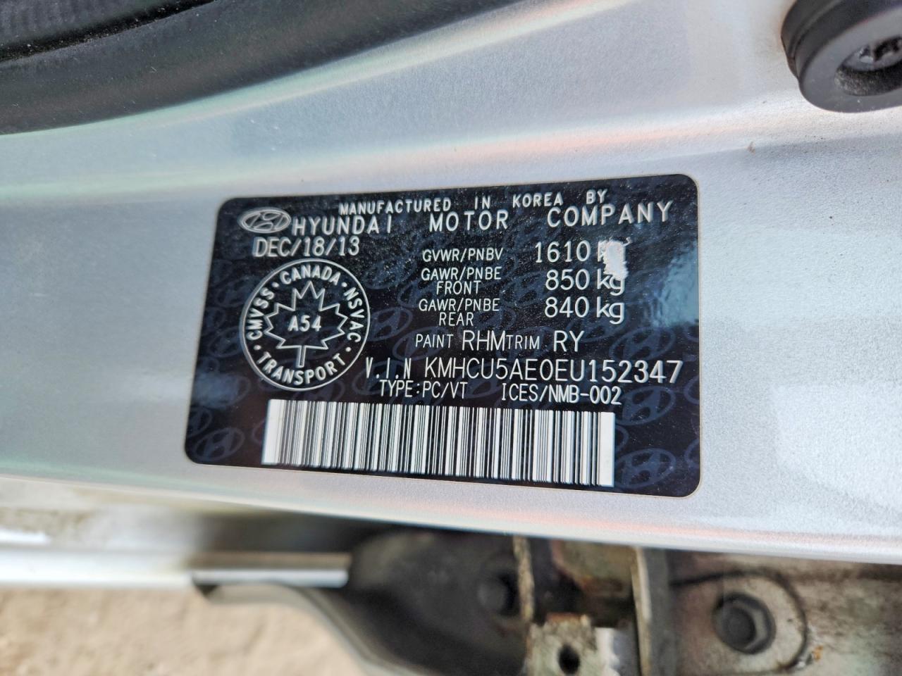2014 Hyundai Accent Se Silver vin: KMHCU5AE0EU152347