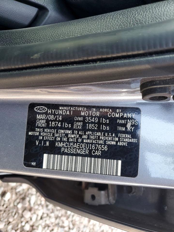 2014 Hyundai Accent Se Серый vin: KMHCU5AE0EU167656