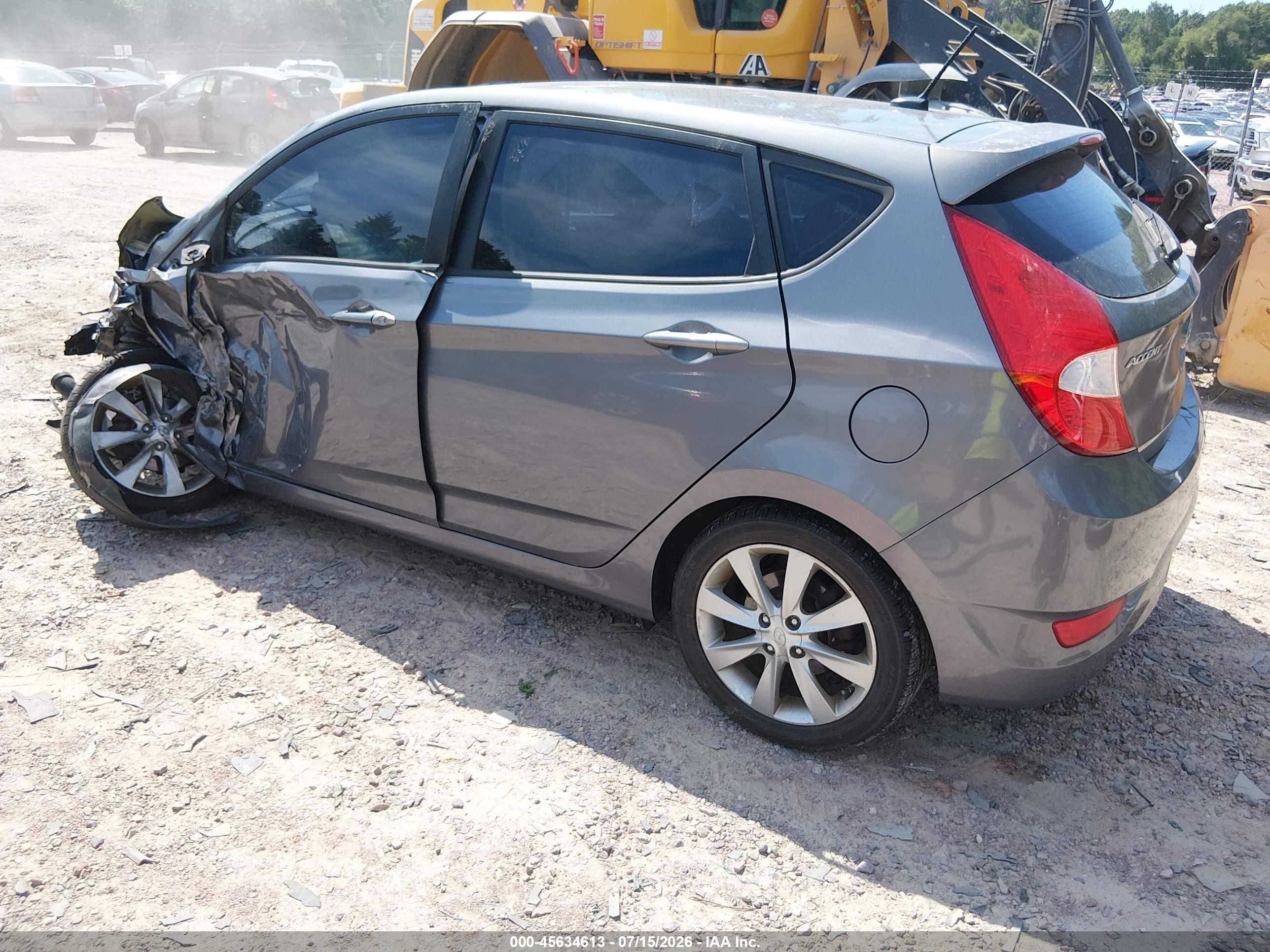 2014 Hyundai Accent Se Gray vin: KMHCU5AE0EU172260