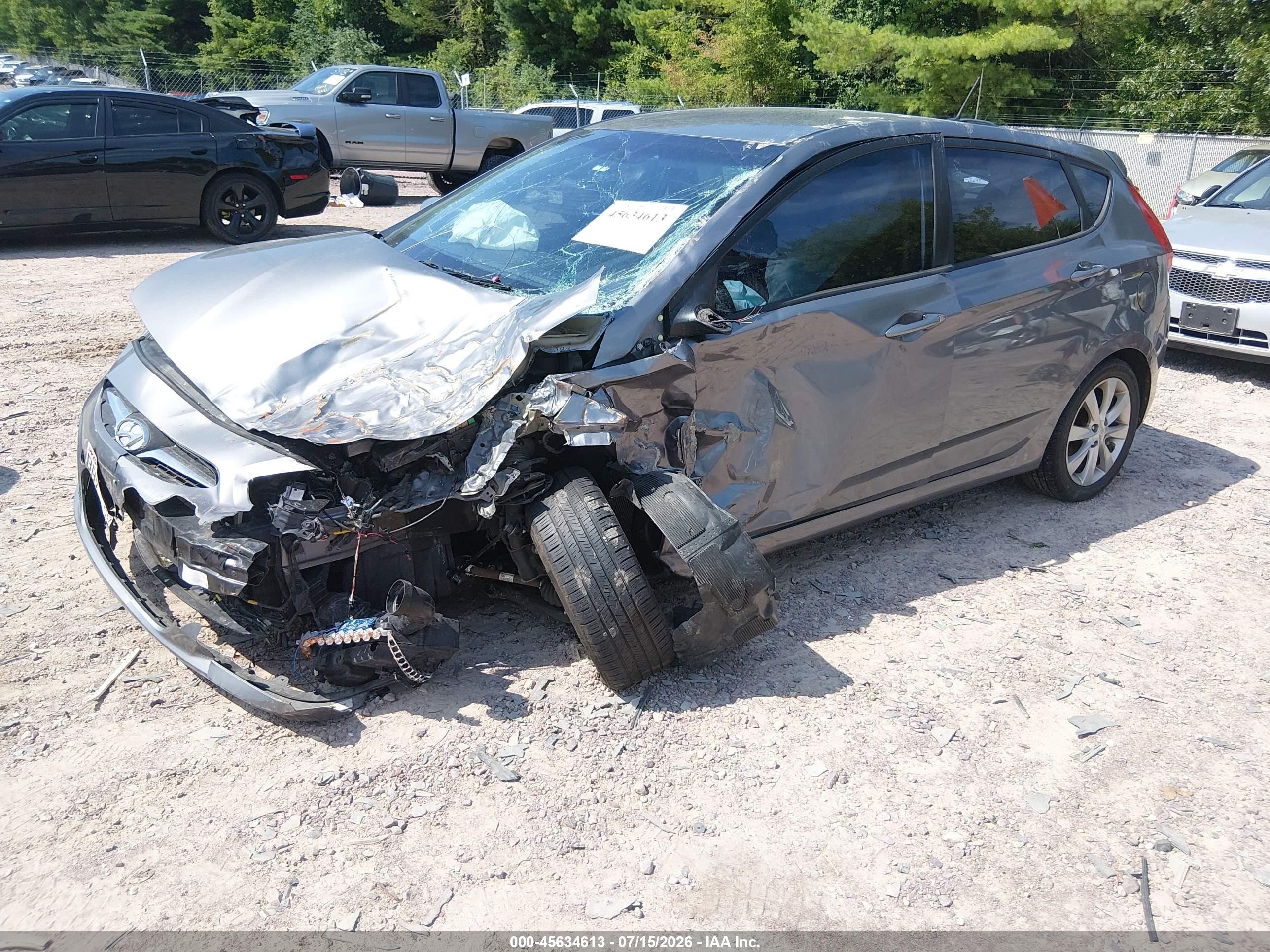 2014 Hyundai Accent Se Gray vin: KMHCU5AE0EU172260