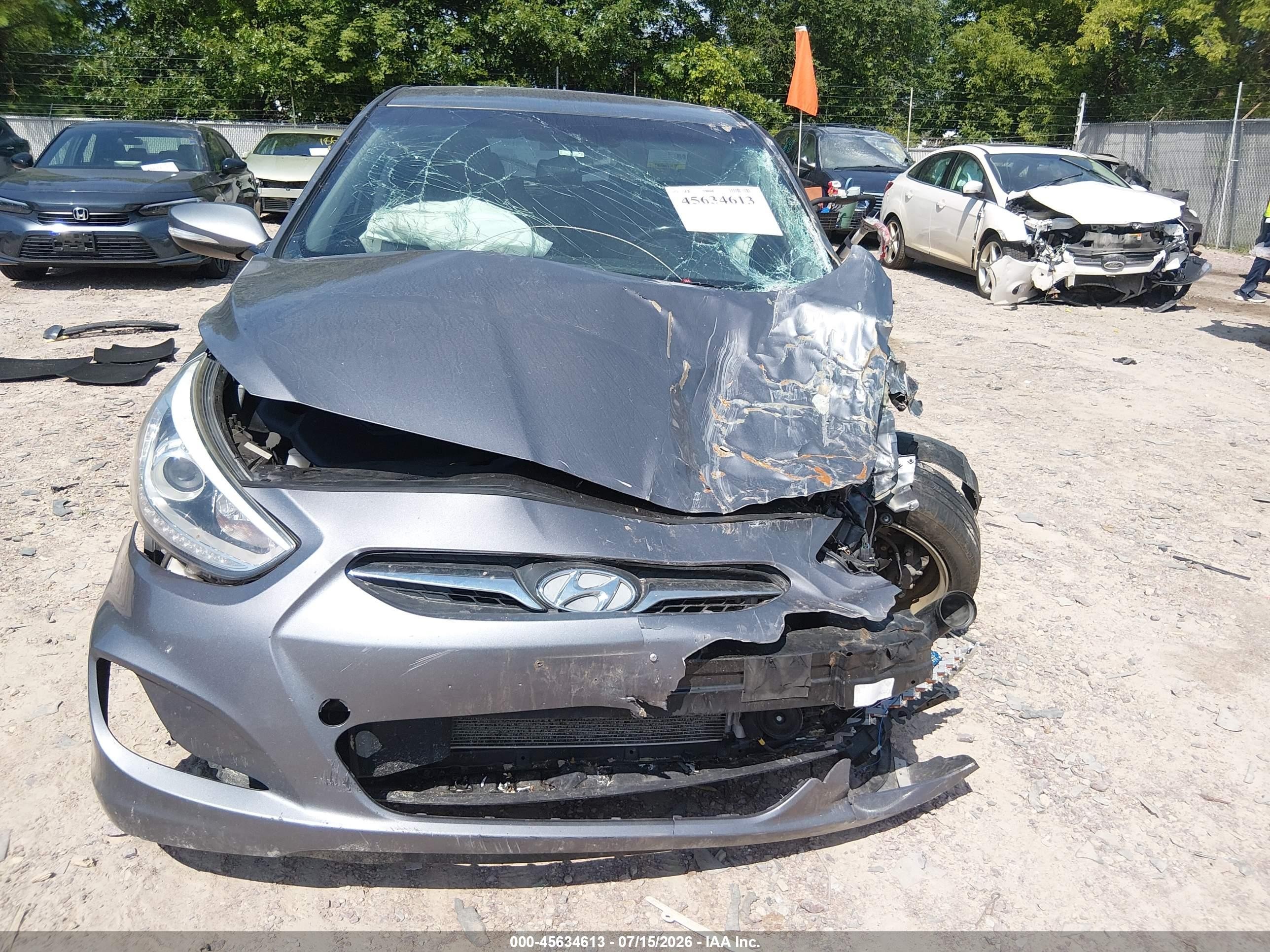 2014 Hyundai Accent Se Gray vin: KMHCU5AE0EU172260