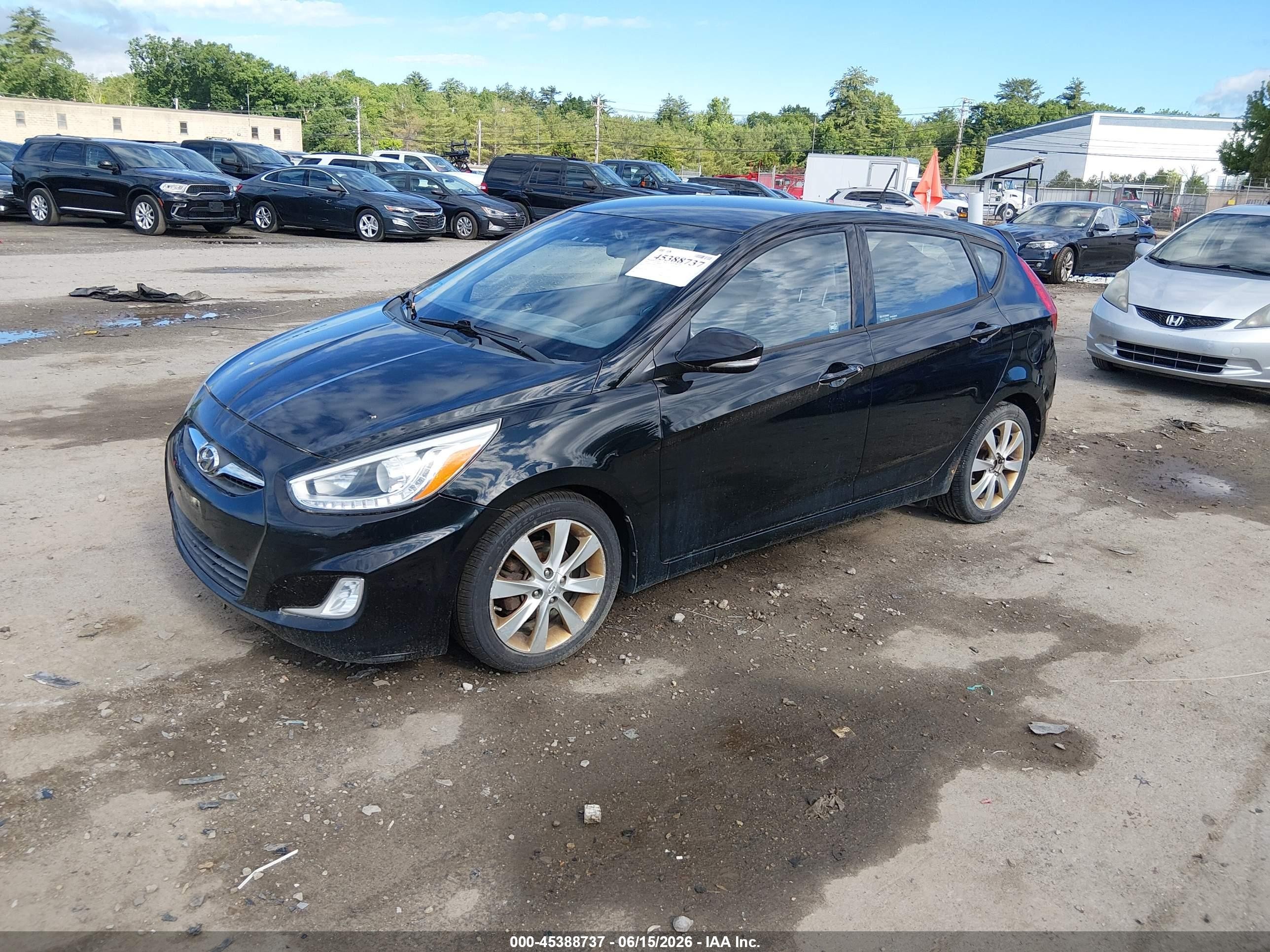 2014 Hyundai Accent Se Black vin: KMHCU5AE0EU175272
