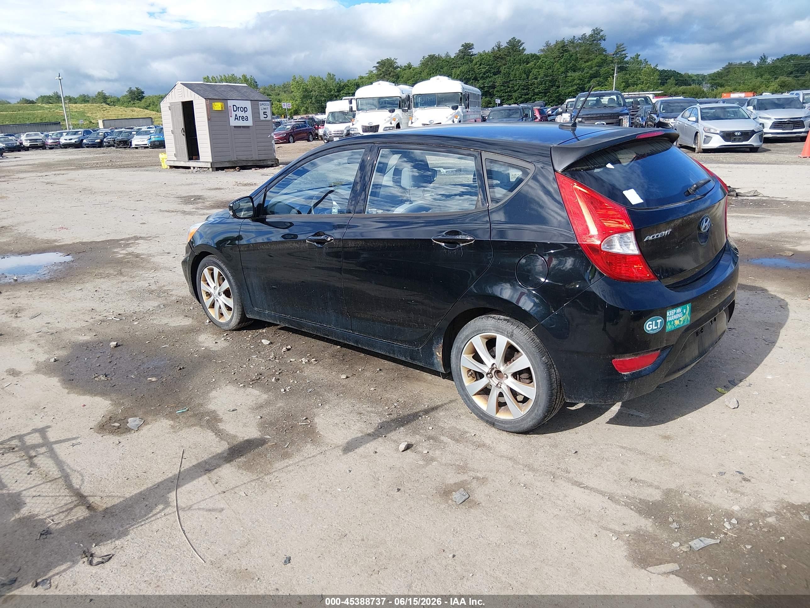 2014 Hyundai Accent Se Black vin: KMHCU5AE0EU175272
