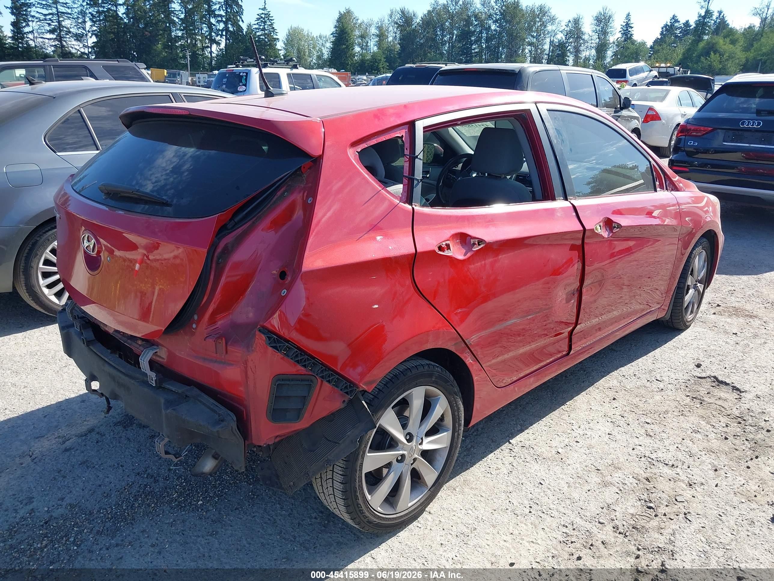 2014 Hyundai Accent Se Red vin: KMHCU5AE0EU182772