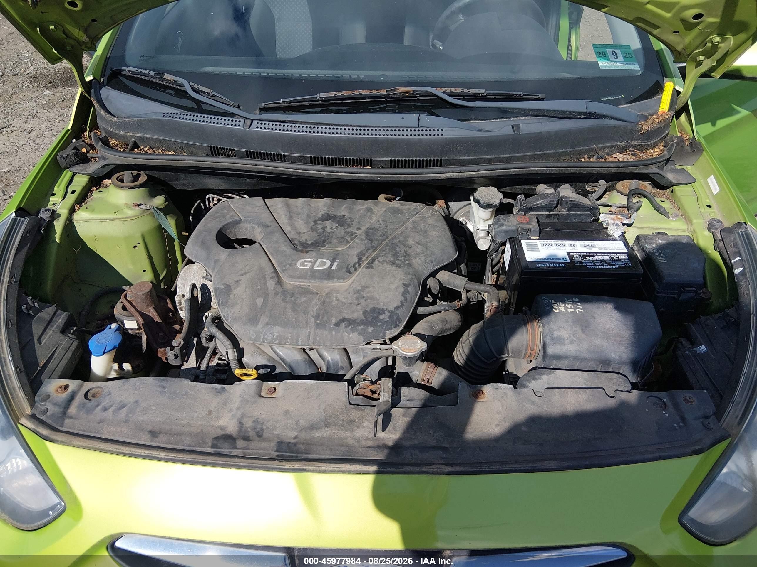 2012 Hyundai Accent Se Green vin: KMHCU5AE1CU013129