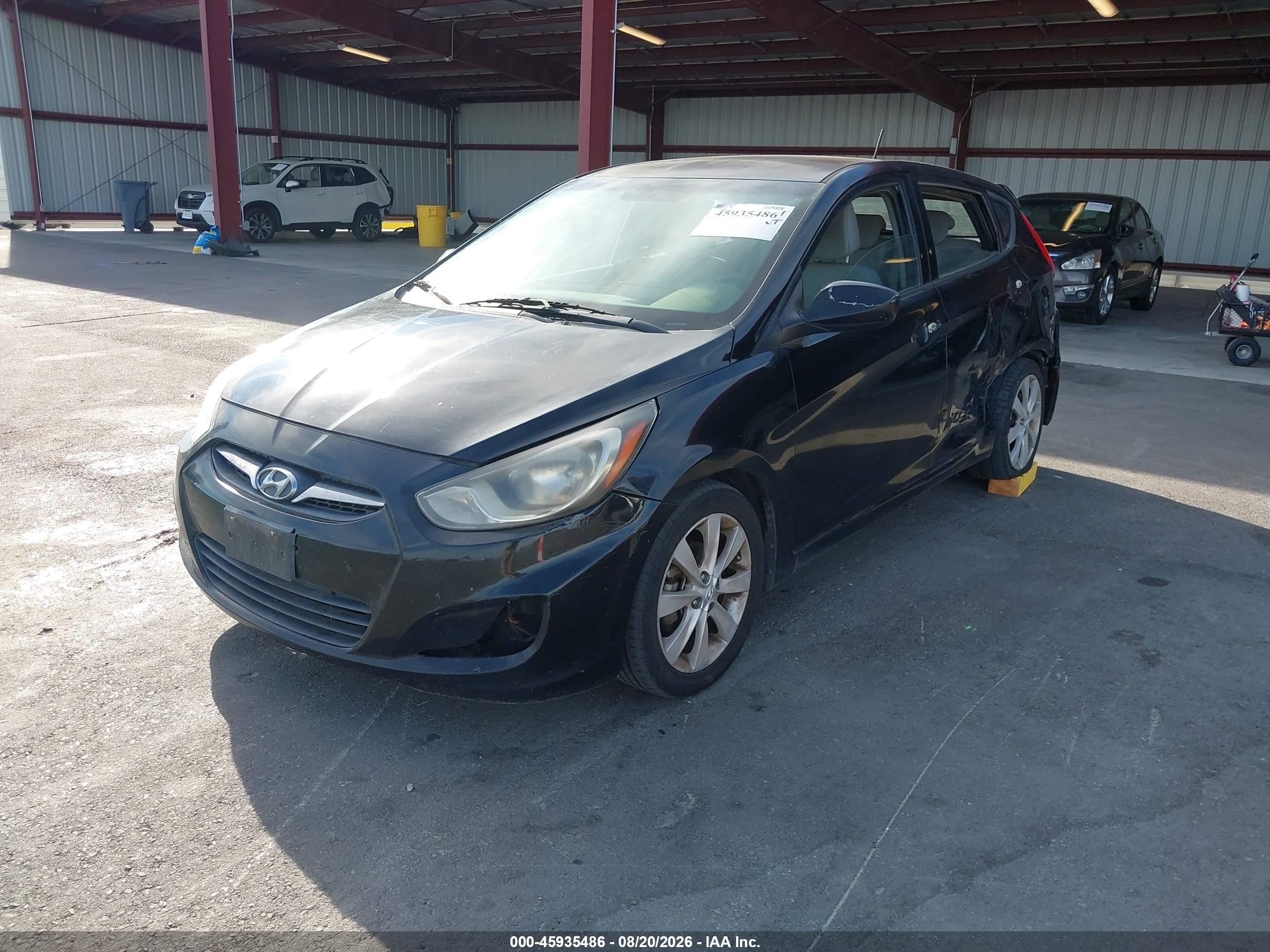 2012 Hyundai Accent Se Black vin: KMHCU5AE1CU013907
