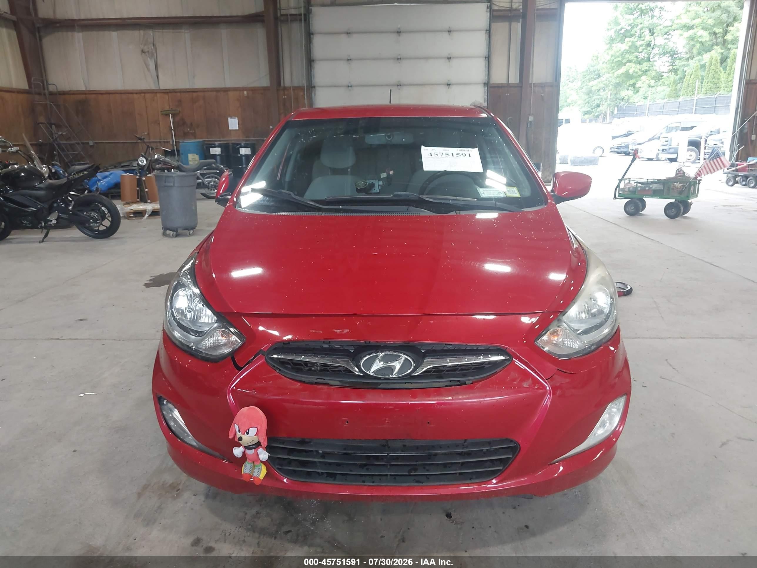 2012 Hyundai Accent Se Red vin: KMHCU5AE1CU018623