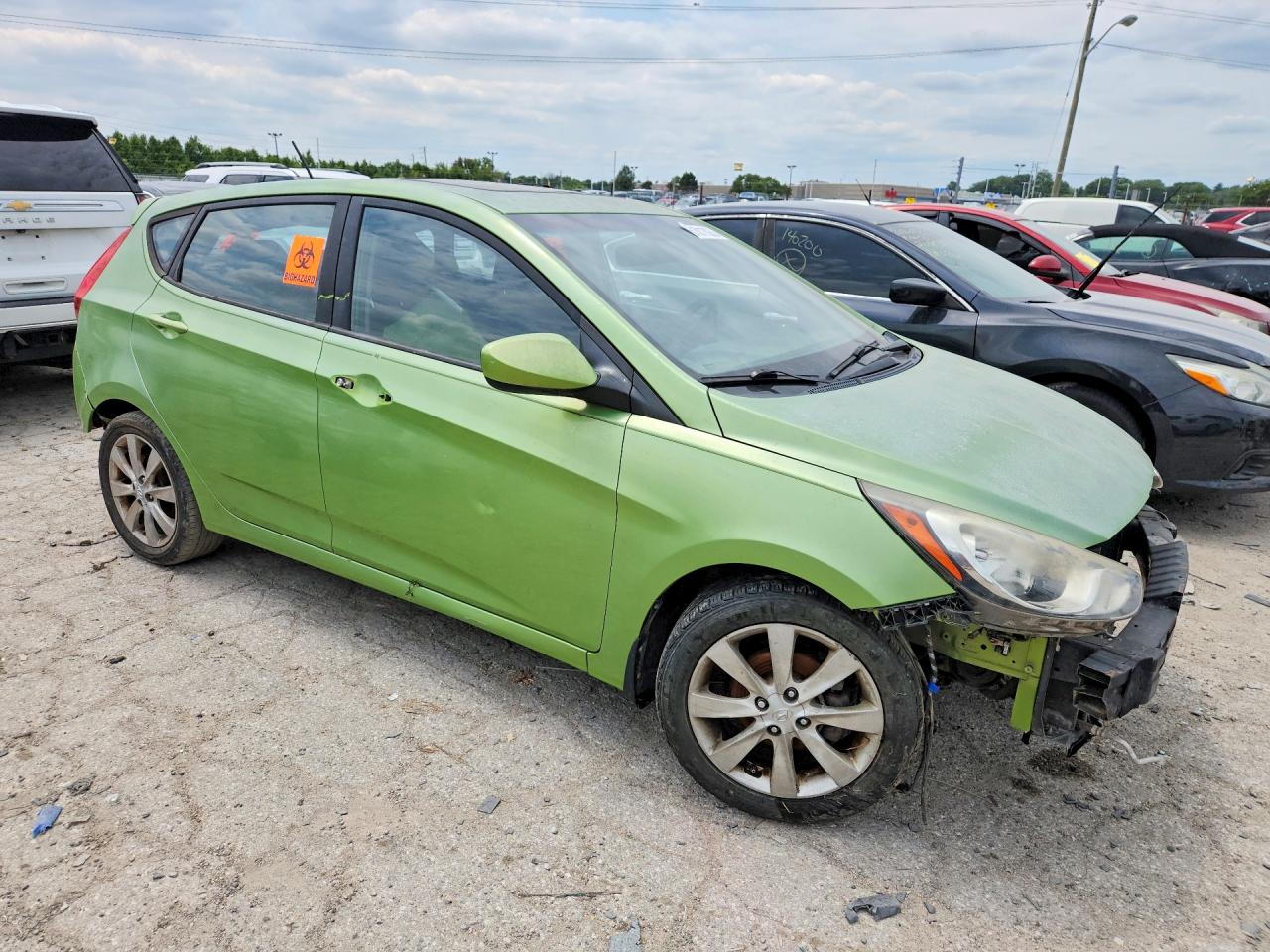 2012 Hyundai Accent Se Green vin: KMHCU5AE1CU023451