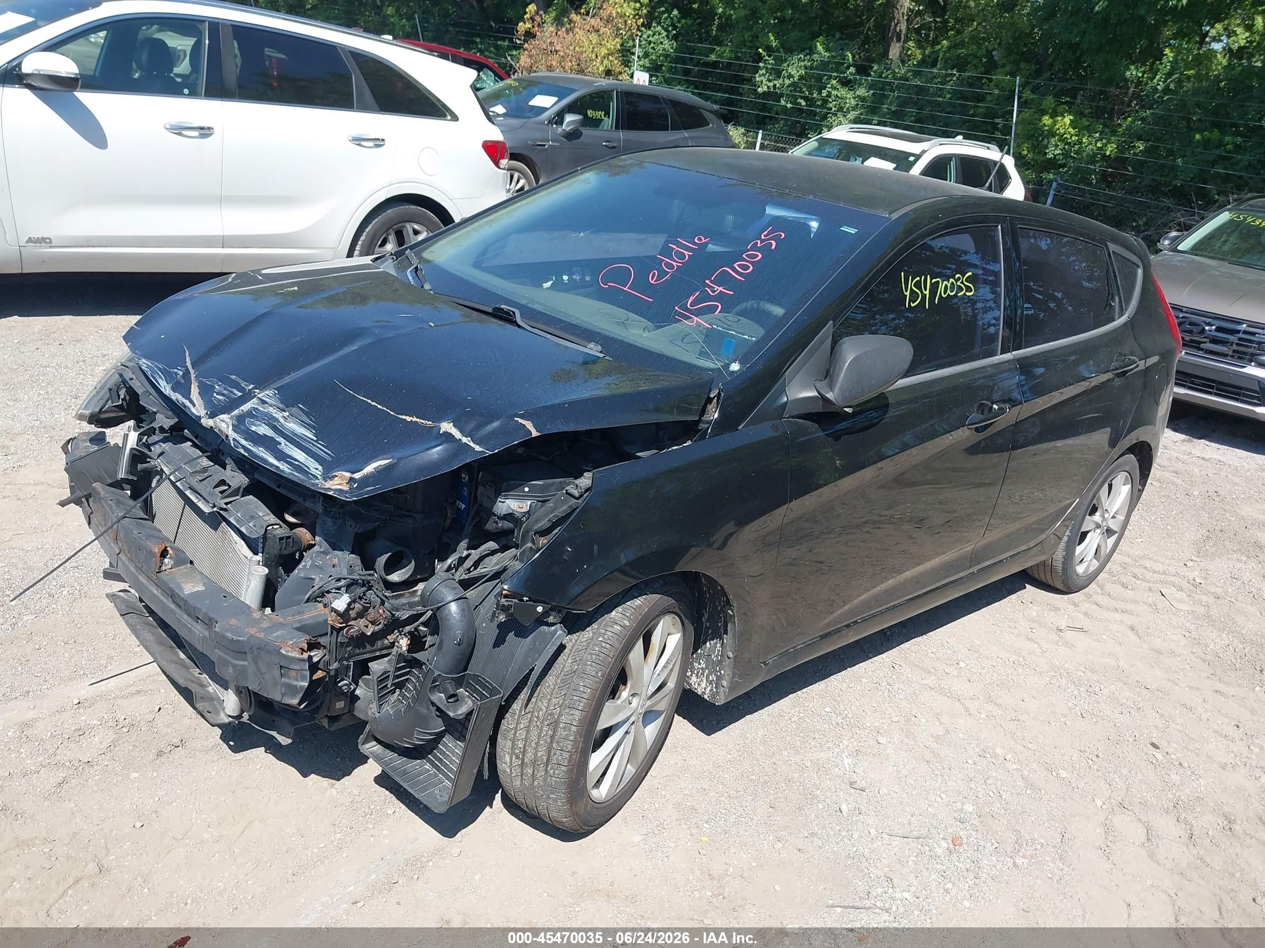 2012 Hyundai Accent Se Black vin: KMHCU5AE1CU029184