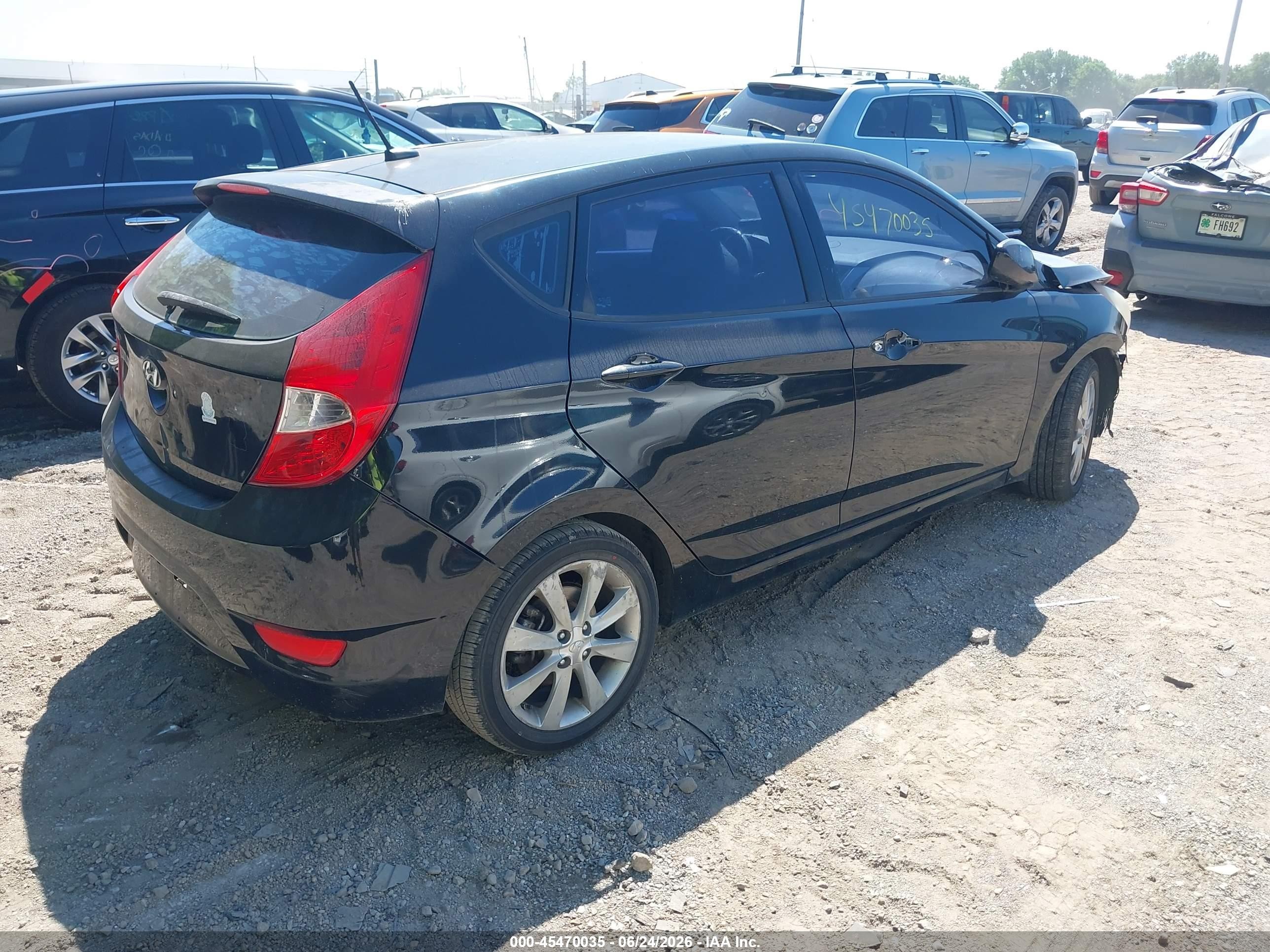 2012 Hyundai Accent Se Black vin: KMHCU5AE1CU029184
