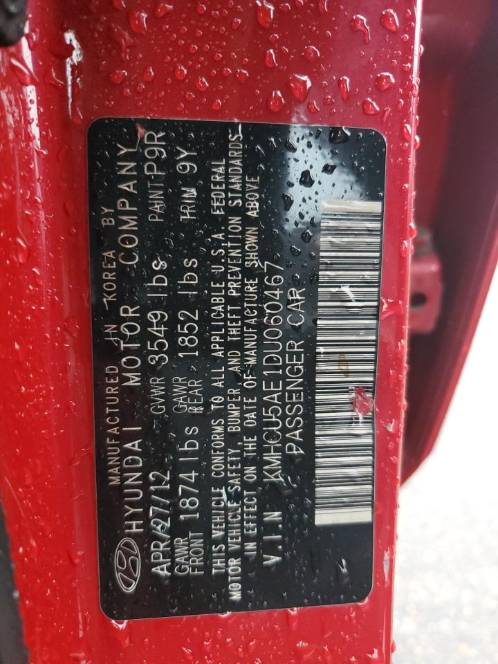 2013 Hyundai Accent Se Red vin: KMHCU5AE1DU060467