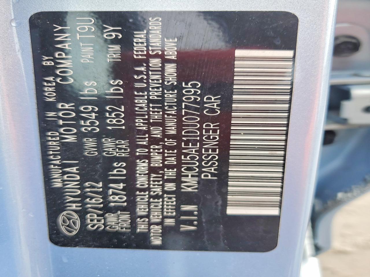 2013 Hyundai Accent Se Blue vin: KMHCU5AE1DU077995