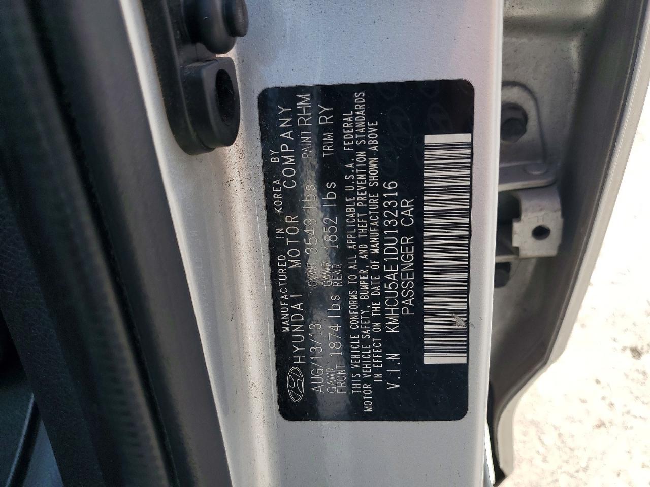 2013 Hyundai Accent Se Silver vin: KMHCU5AE1DU132316