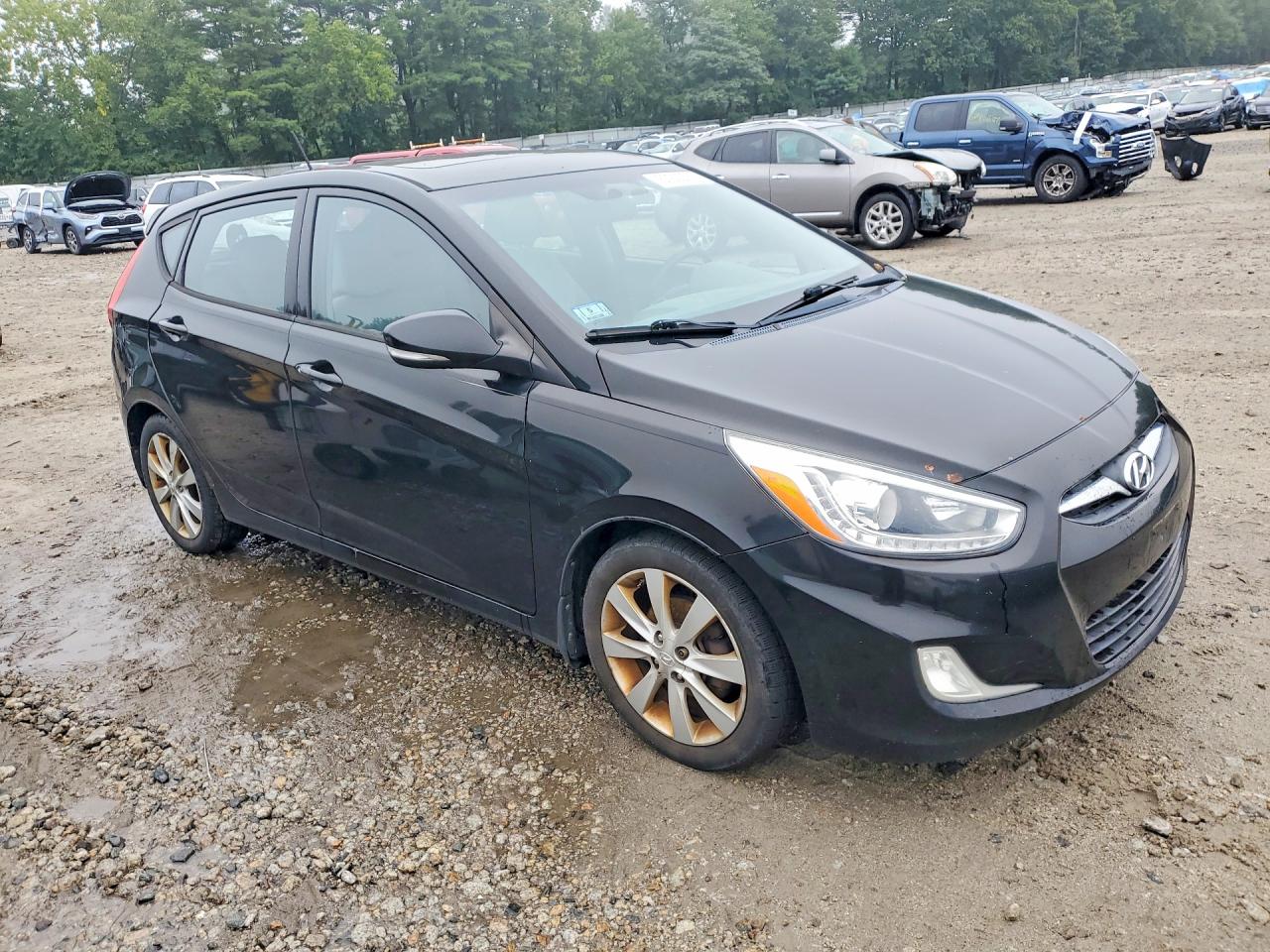 2014 Hyundai Accent Se Черный vin: KMHCU5AE1EU183669