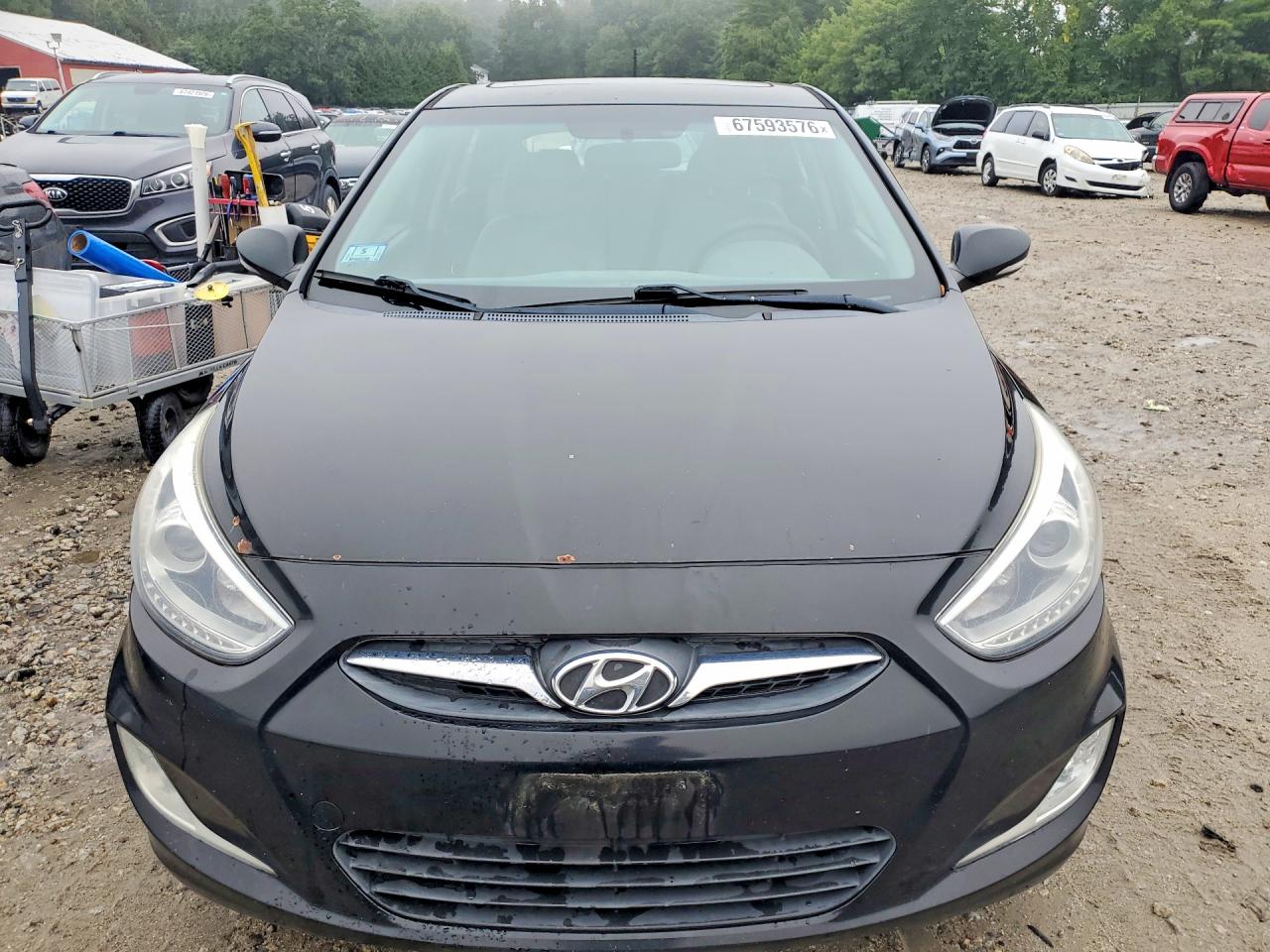 2014 Hyundai Accent Se Черный vin: KMHCU5AE1EU183669