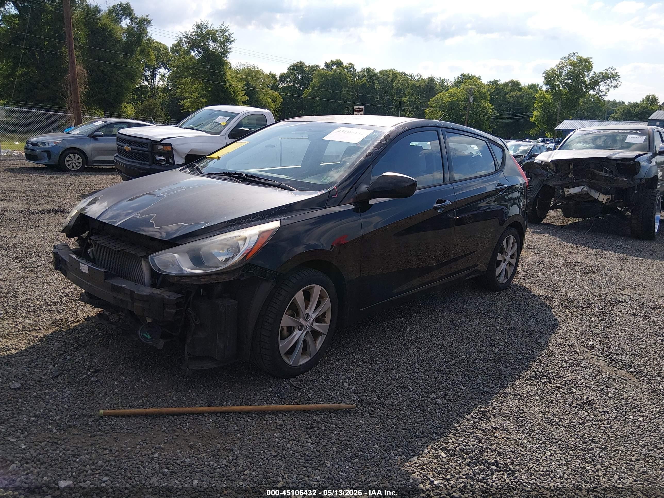 2012 Hyundai Accent Se Black vin: KMHCU5AE2CU005024