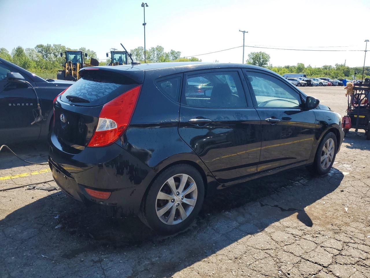2012 Hyundai Accent Se Черный vin: KMHCU5AE2CU018758