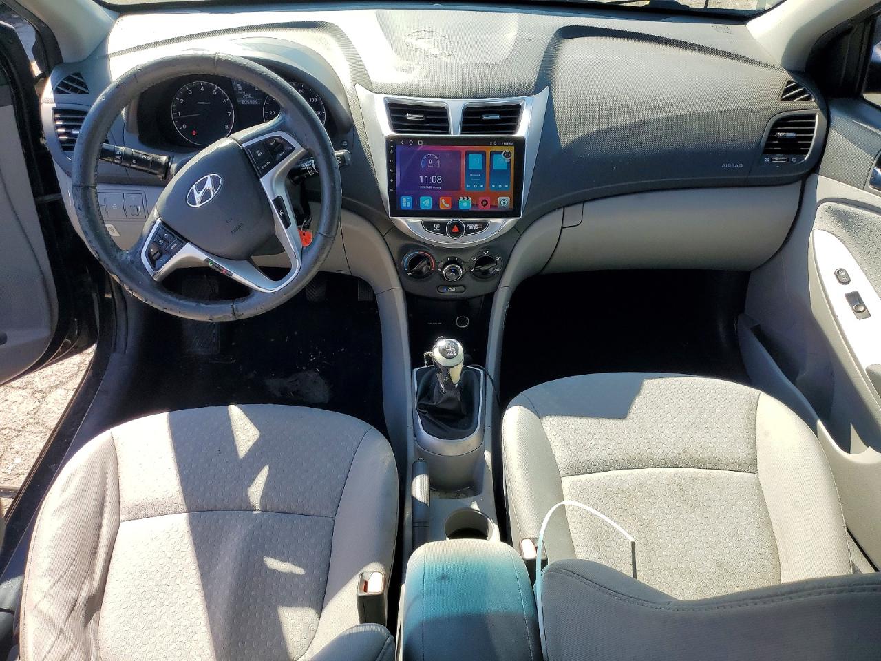 2012 Hyundai Accent Se Черный vin: KMHCU5AE2CU018758